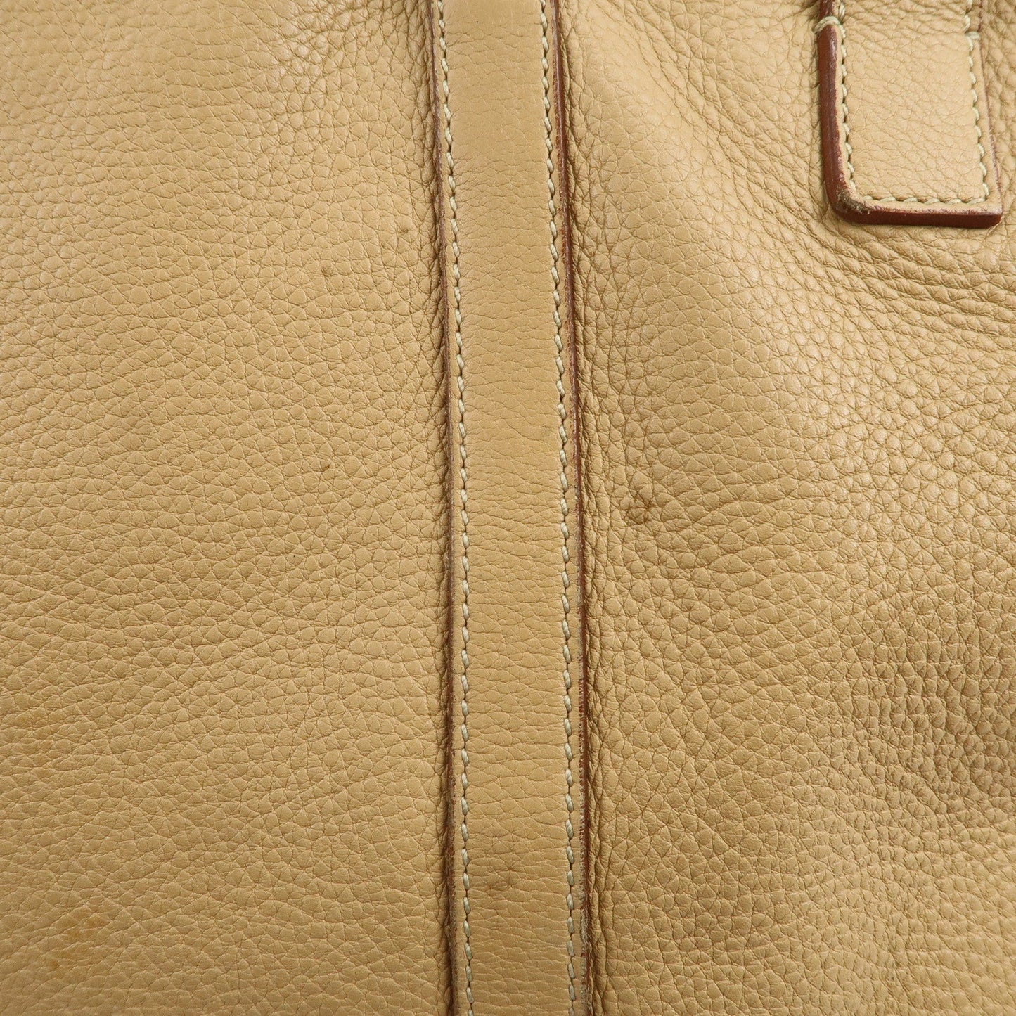 Prada Triangle Logo Leather Shoulder Bag Hand Bag Beige【Pre-order】