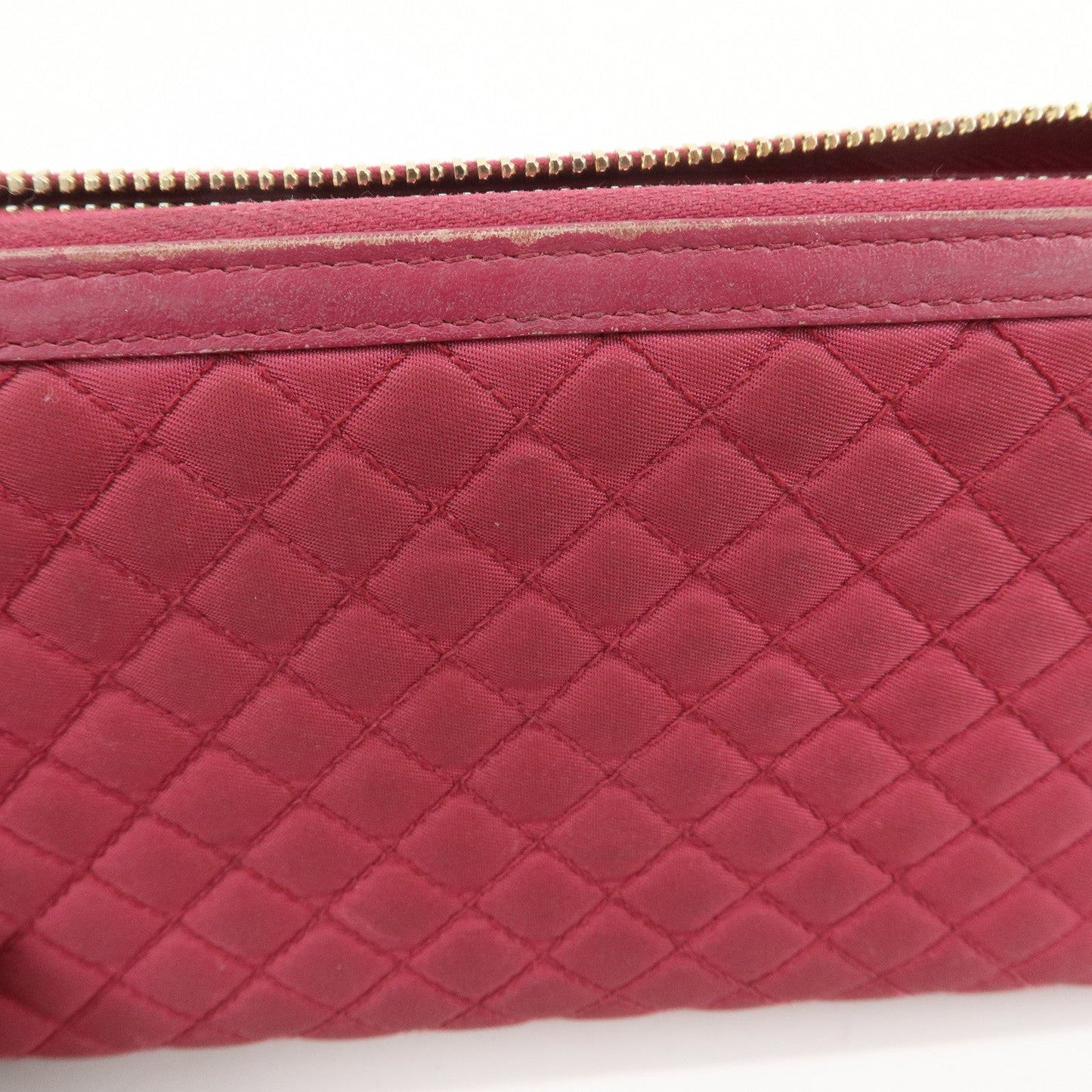 Prada Nylon Leather Round Zippy Wallet Long Wallet Pink【Pre-order】