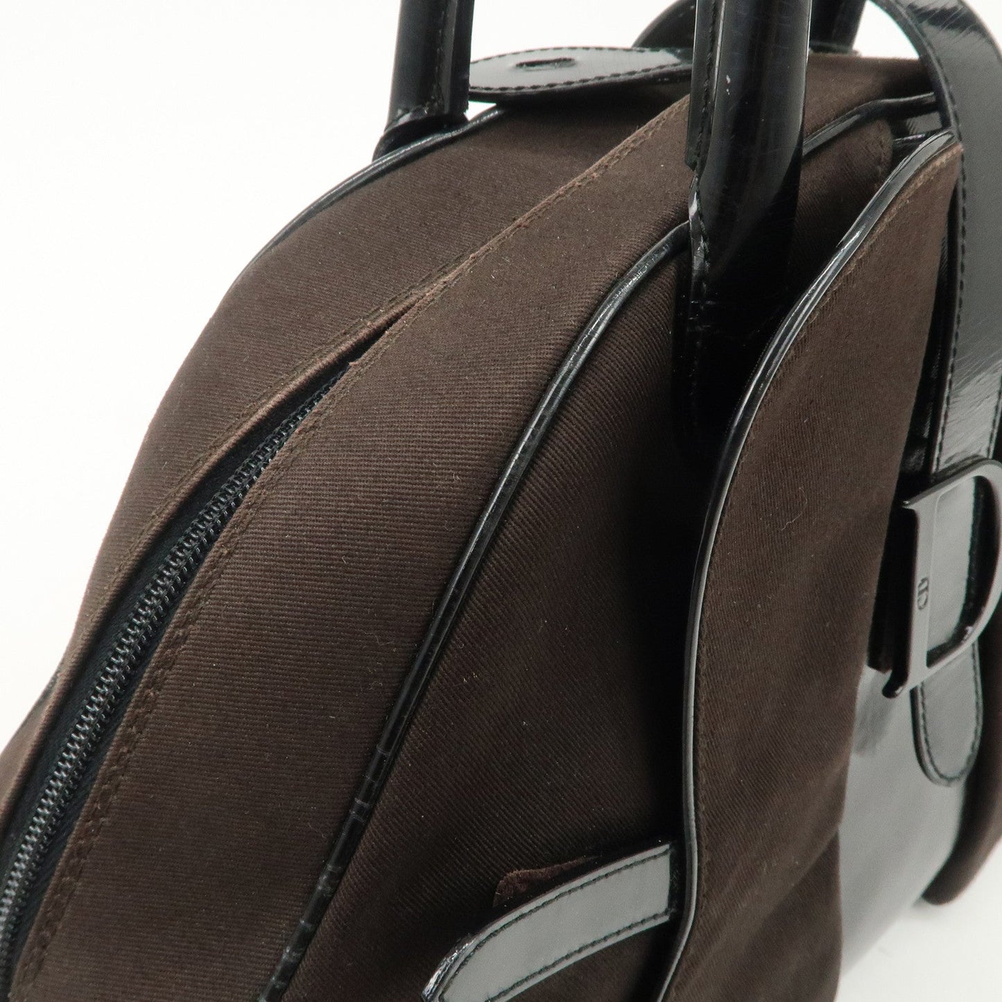 Christian Dior Double Saddle Canvas Patent Leather Hand Bag【Pre-order】