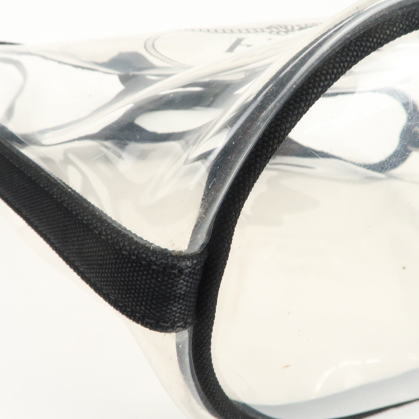 Prada Canvas Vinyl Leather 2Way Hand Bag Clear Black 1BG187【Pre-order】