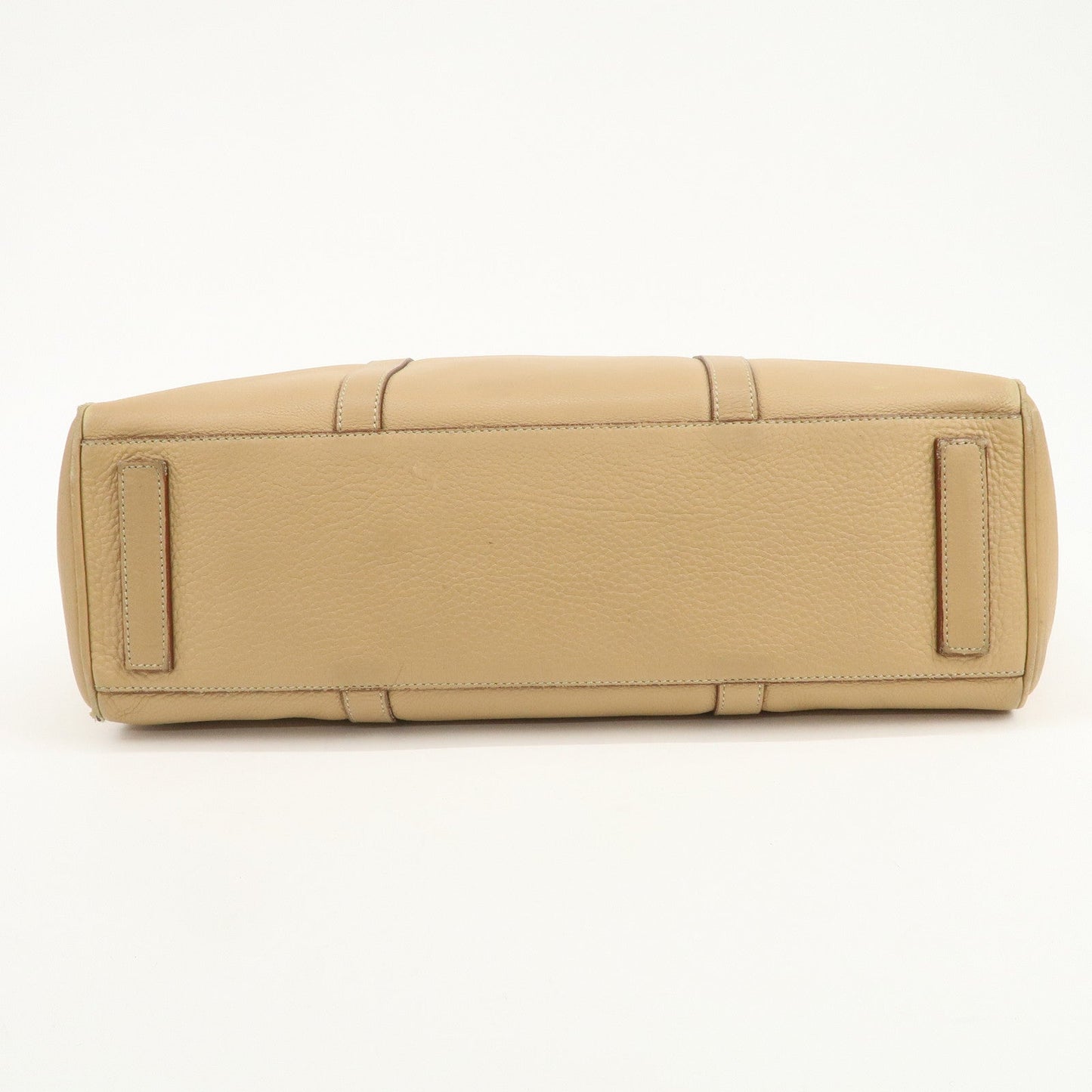 Prada Triangle Logo Leather Shoulder Bag Hand Bag Beige【Pre-order】