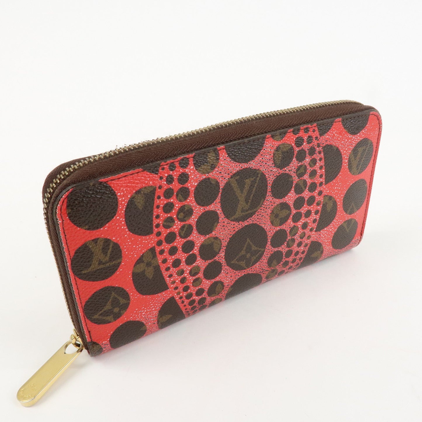 Louis Vuitton Monogram Kusama Pumpkin Dots Zippy Wallet M60450 Used【Pre-order】
