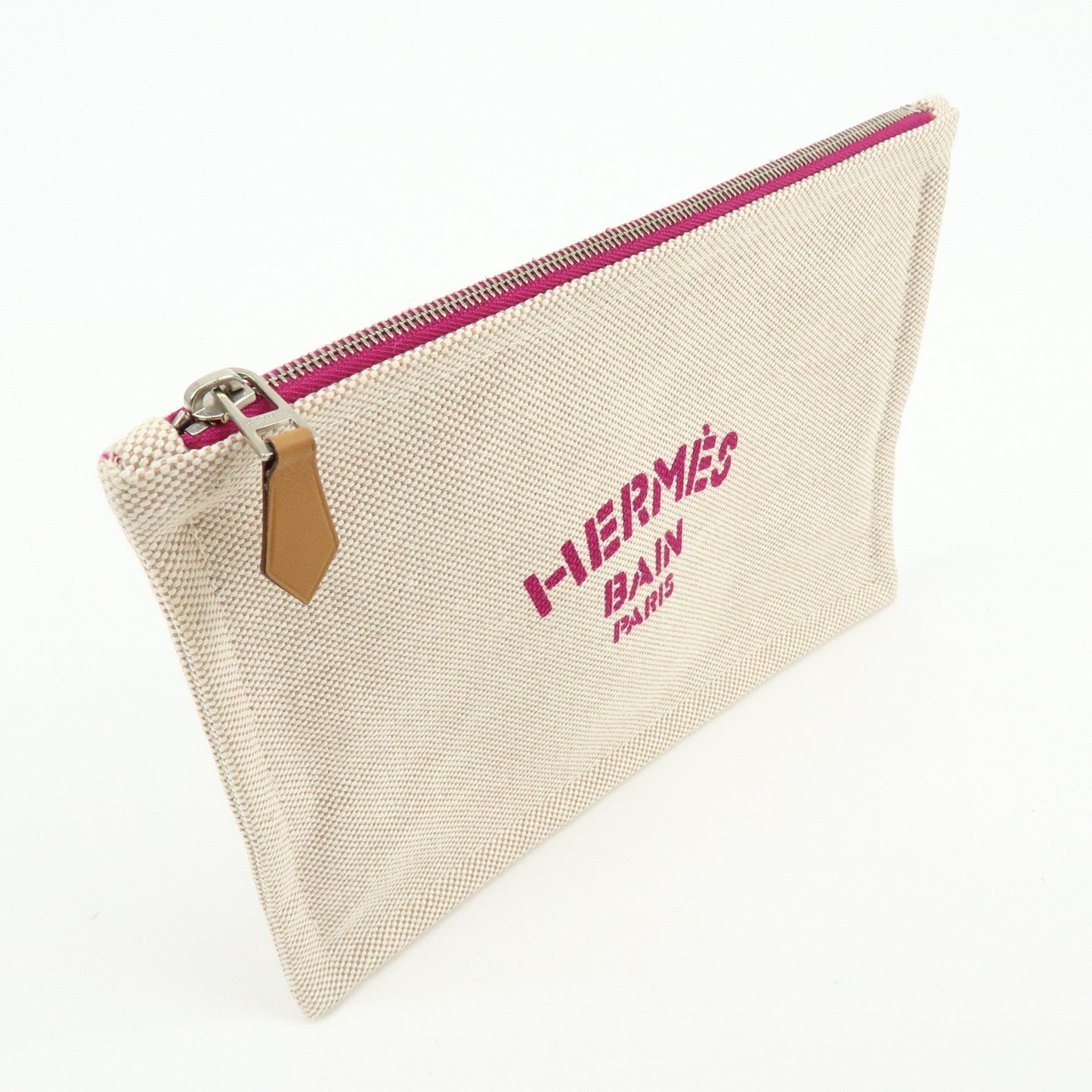 Hermes New Yachting PM Canvas Leather Flat Pouch【Pre-order】