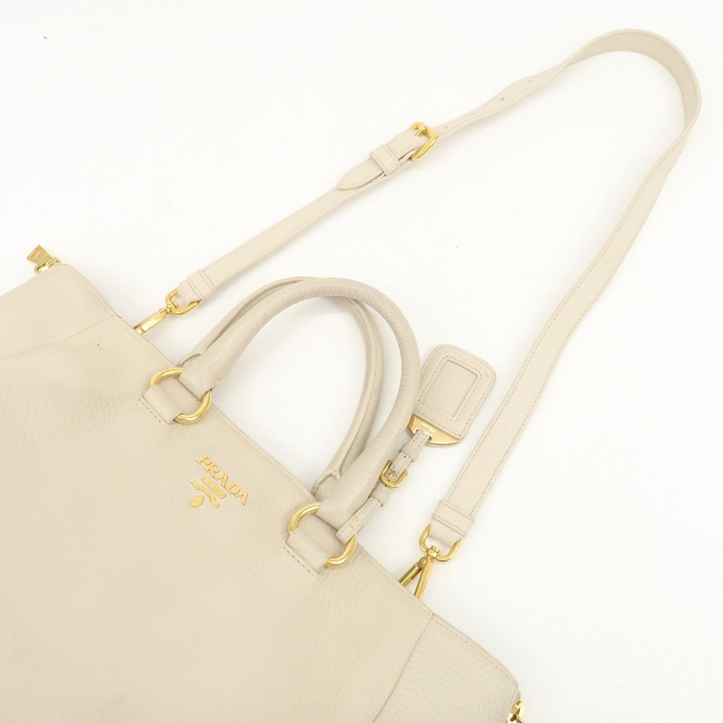 Prada Logo 2Way Bag Hand Bag Shoulder Bag Ivory【Pre-order】