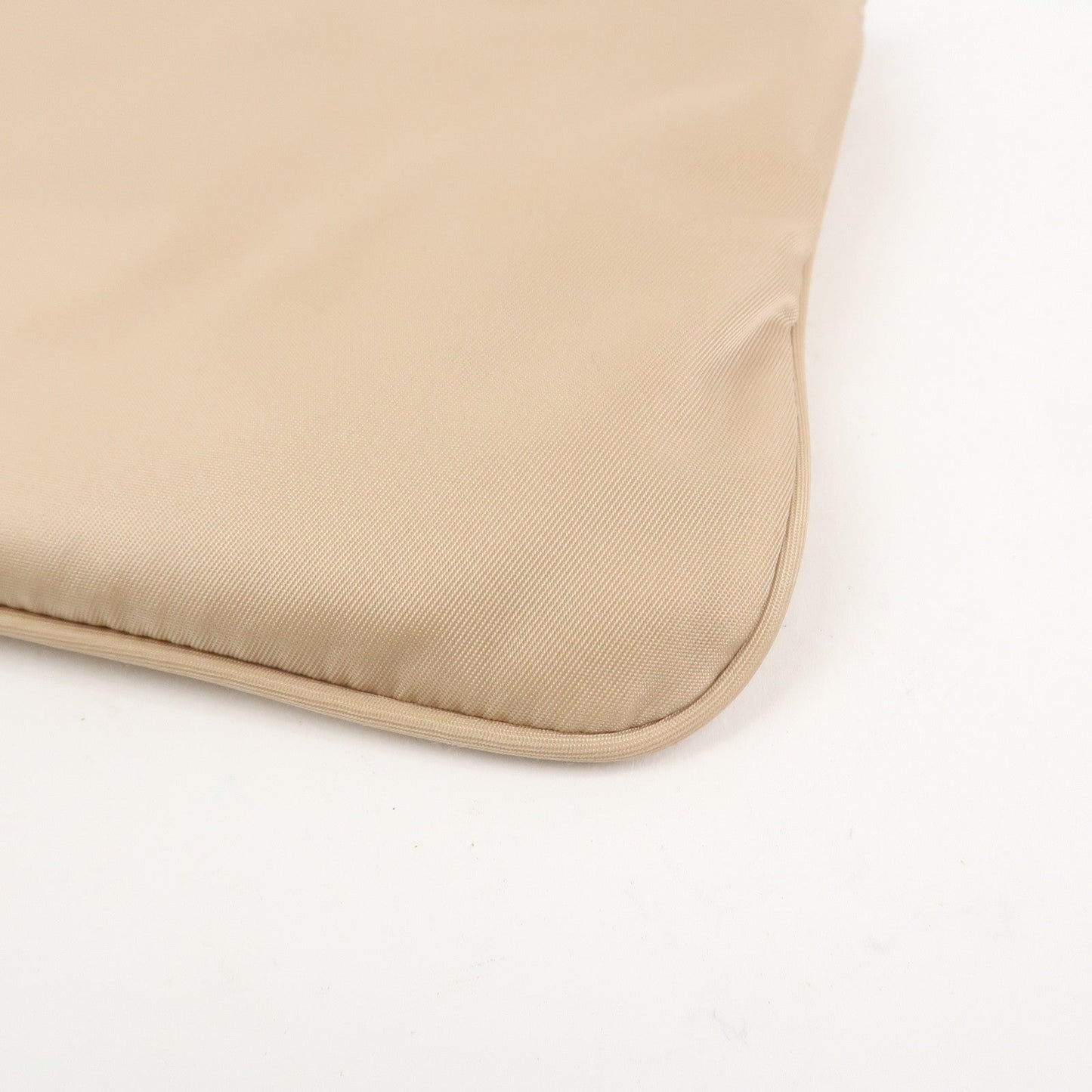 Prada Triangle Logo TESSUTO Hand Bag Pouch Beige 1NH545【Pre-order】