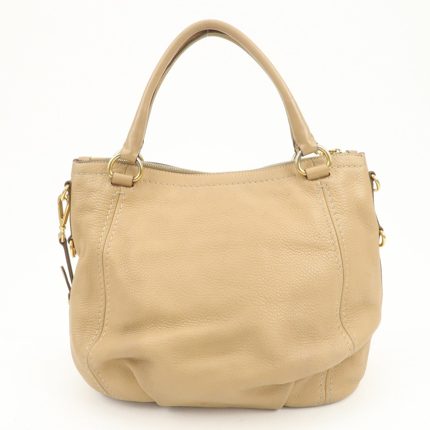 Prada Logo Leather 2Way Bag Hand Bag Shoulder Bag Camel【Pre-order】