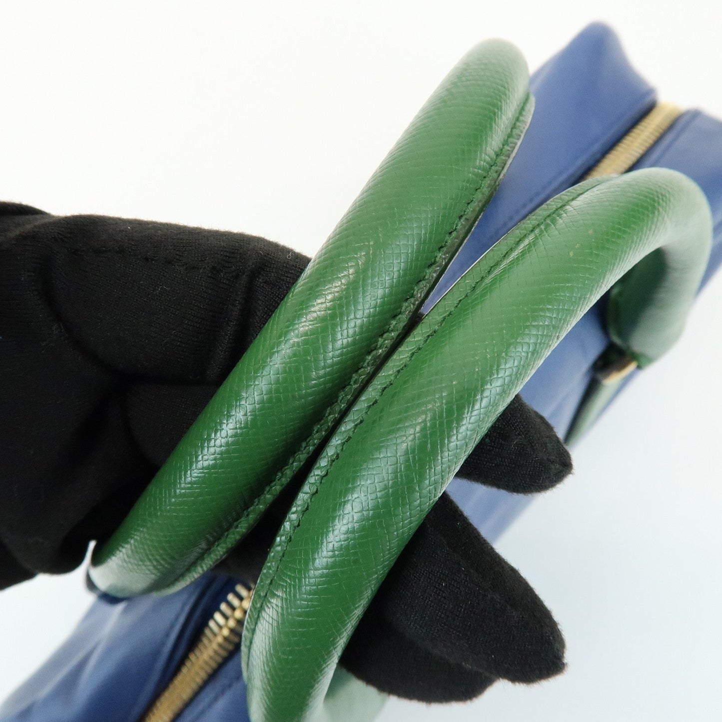 Prada Triangle Logo 2Way Bag Hand Bag Shoulder Bag Blue Green【Pre-order】