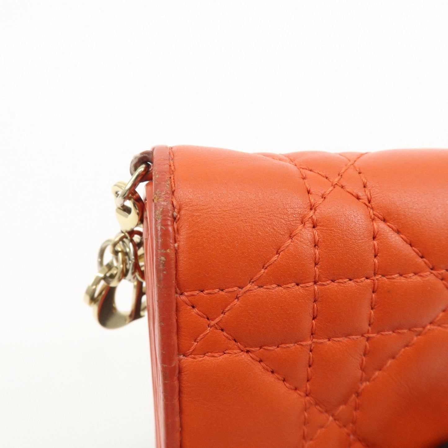 Christian Dior Lady Dior Cannage Leather Tri-fold Compact Wallet【Pre-order】