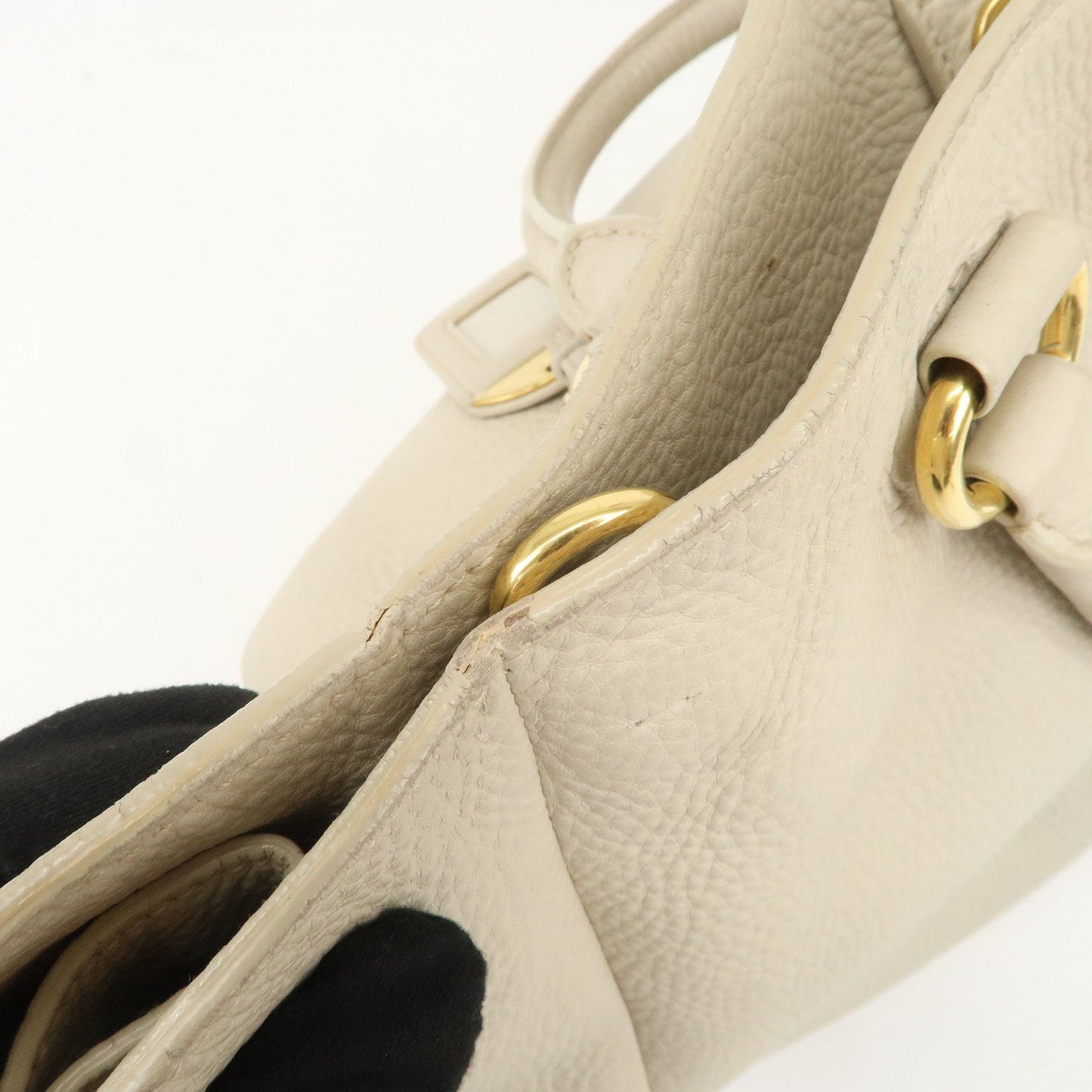 Prada Logo 2Way Bag Hand Bag Shoulder Bag Ivory【Pre-order】