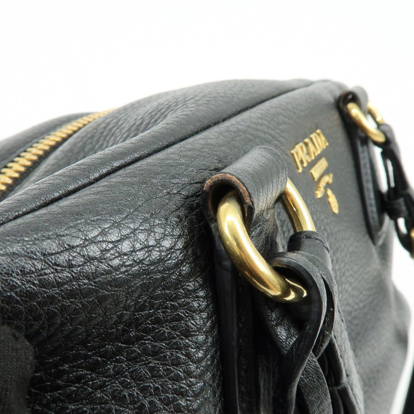 Prada Vitello Daino Leather Shoulder Bag Hand Bag Black B3091M【Pre-order】