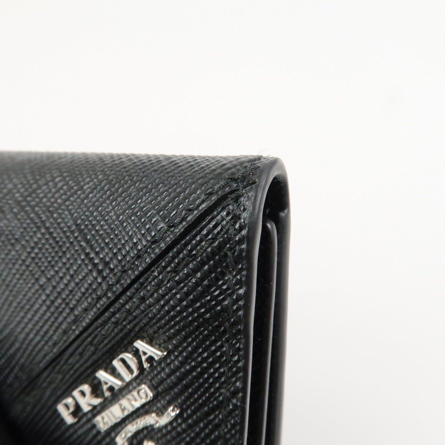 Prada Logo Saffiano Leather 6 Rings Key Case Black 2PG222【Pre-order】