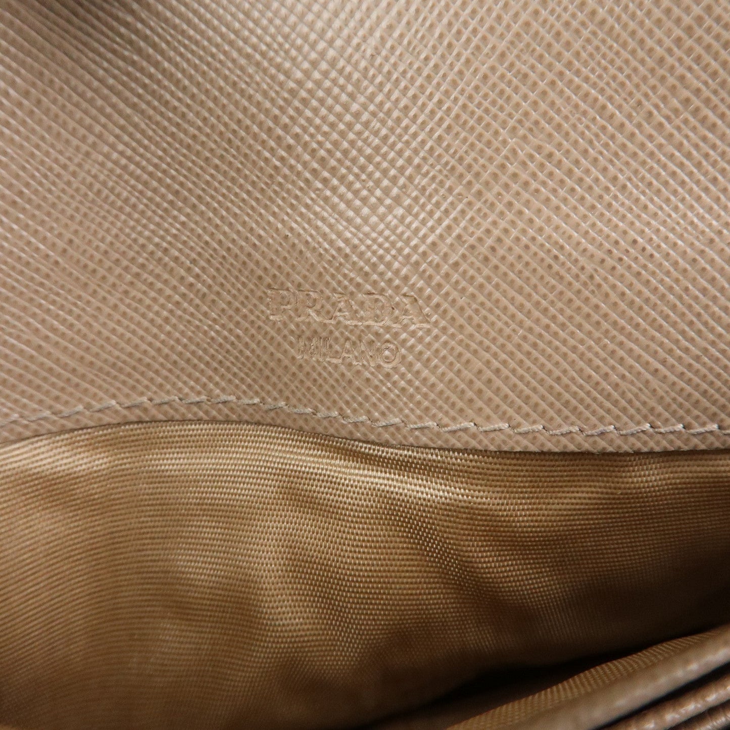 Prada Triangle Logo Saffiano Leather Long Wallet Beige 1MH132【Pre-order】