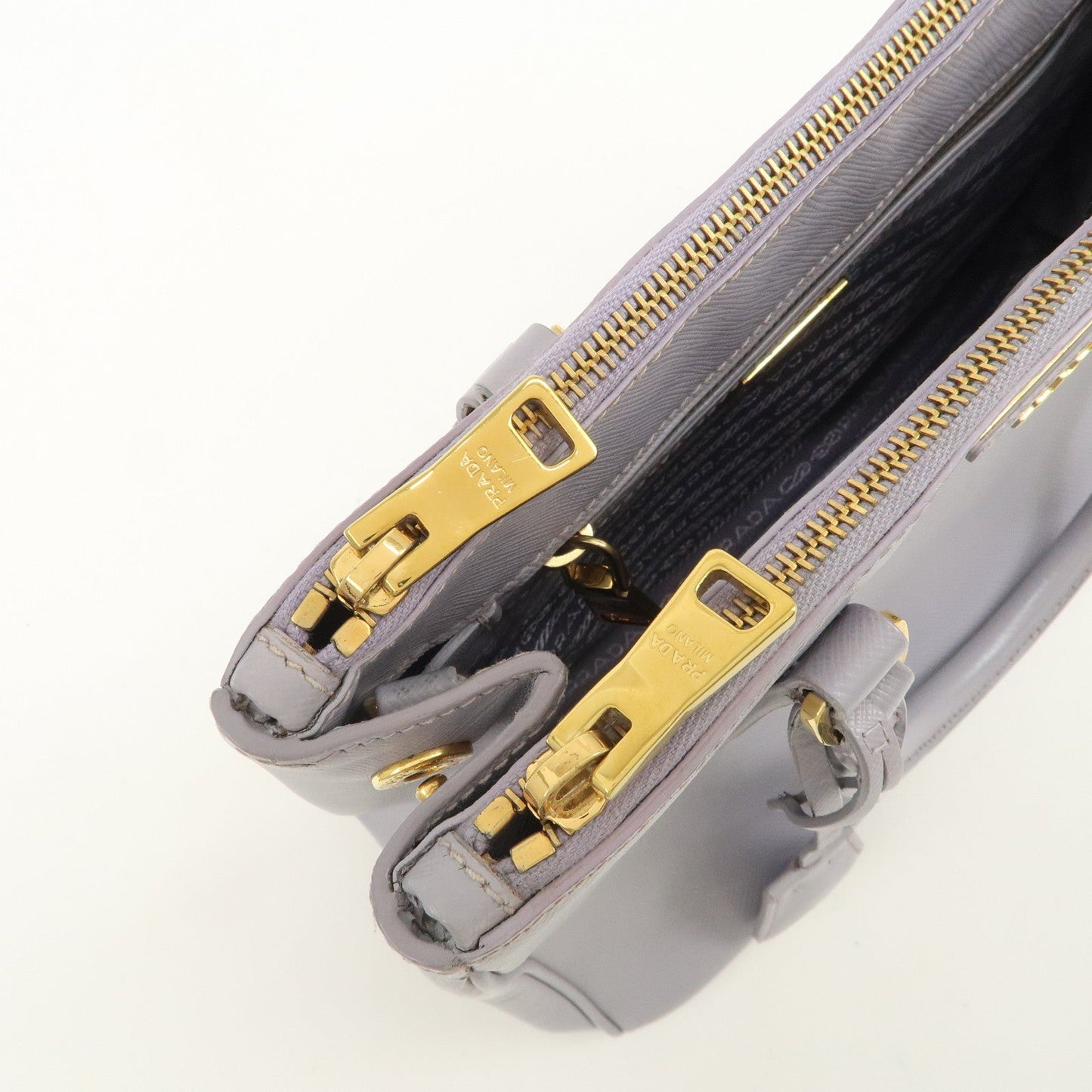 Prada Traingle Logo Galleria 2Way Shoulder Hand Bag Lavender 1BA863【Pre-order】