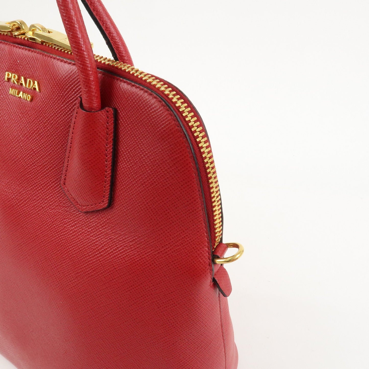Prada Logo Saffiano Leather 2Way Hand Bag Shoulder Bag Red BL0907【Pre-order】