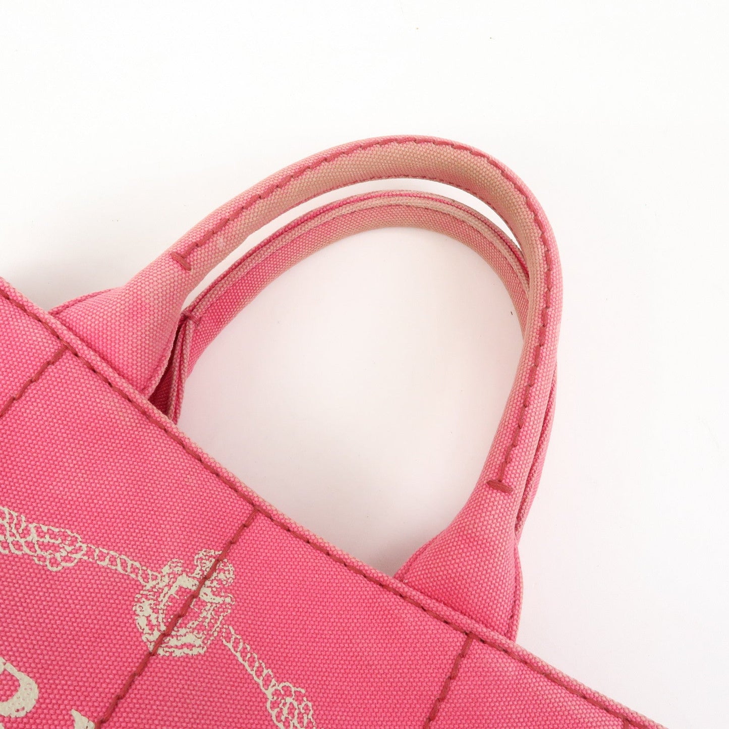 Prada Canapa Mini Canvas 2Way Bag Hand Bag Pink 1BG439【Pre-order】