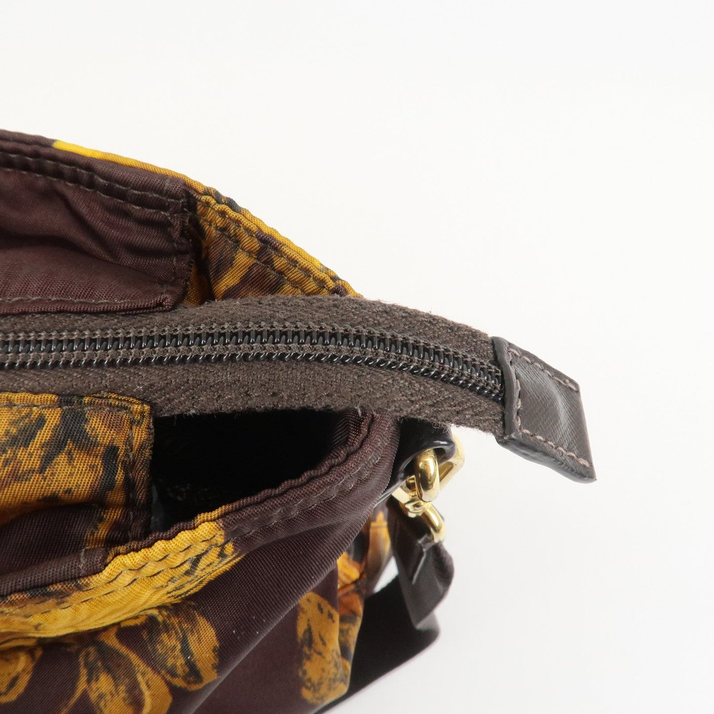 Prada Triangle Logo Nylon Leather 2Way Shoulder Bag Flower Print【Pre-order】