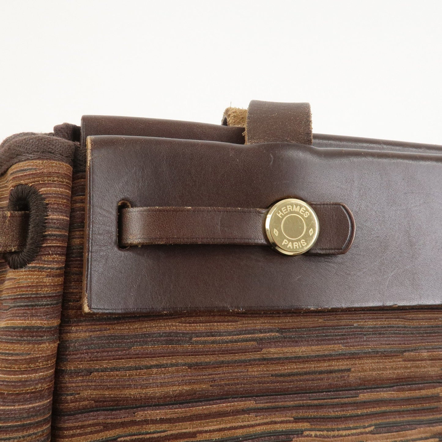 Hermes Cabas PM Airline Toile Officier Leather Shoulder Bag【Pre-order】