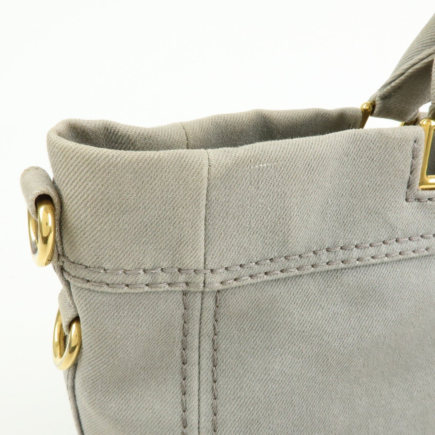 Prada Canapa Canvas 2Way Bag Hand Bag Shoulder Bag Gray BN2069【Pre-order】