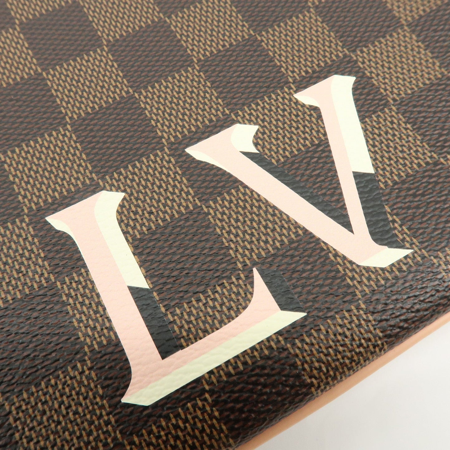 Louis Vuitton Damier Ebene Pochette Double Zip Rose BallerineN60254【Pre-order】