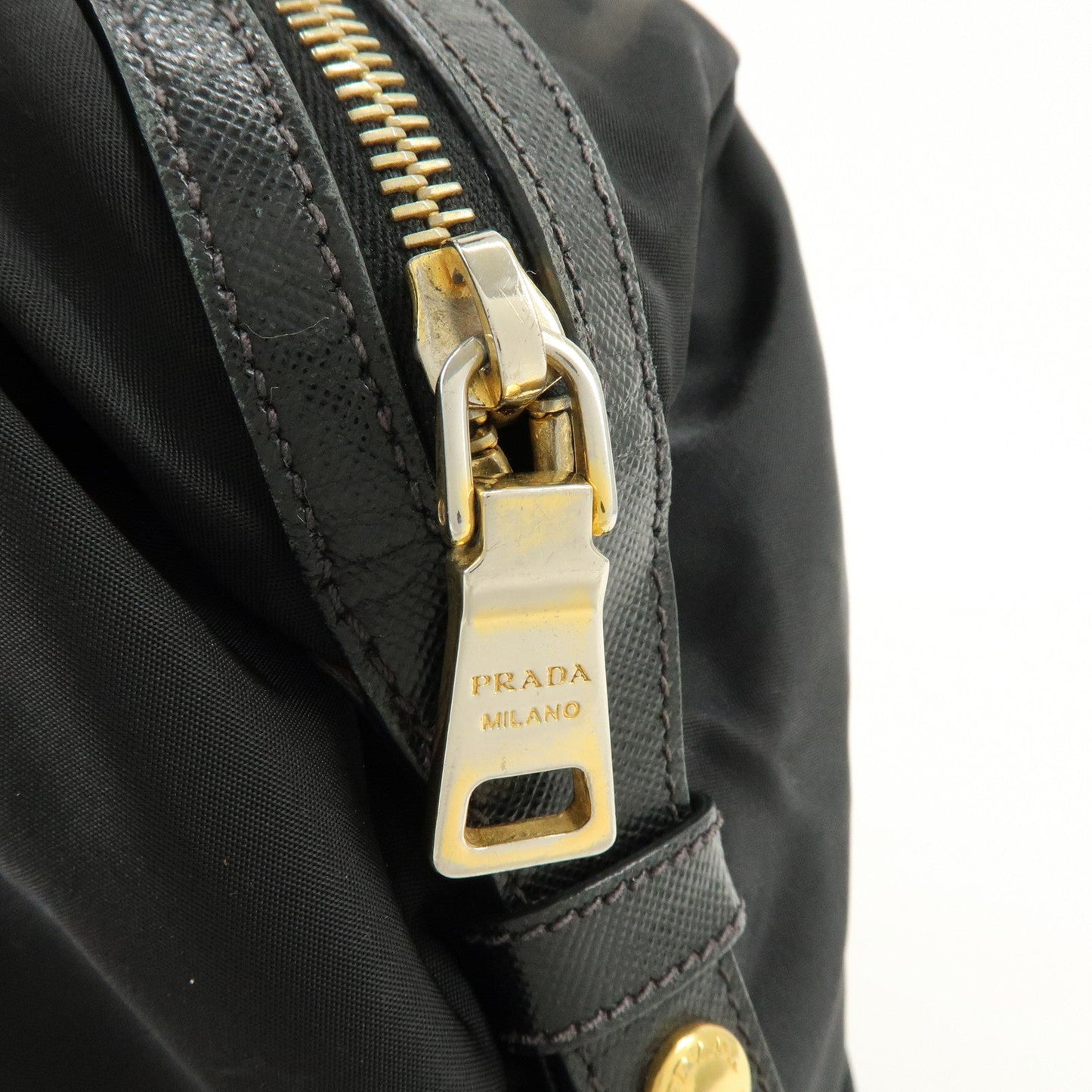 Prada Logo Nylon Leather Boston Bag Shoulder Bag Black BL0600【Pre-order】