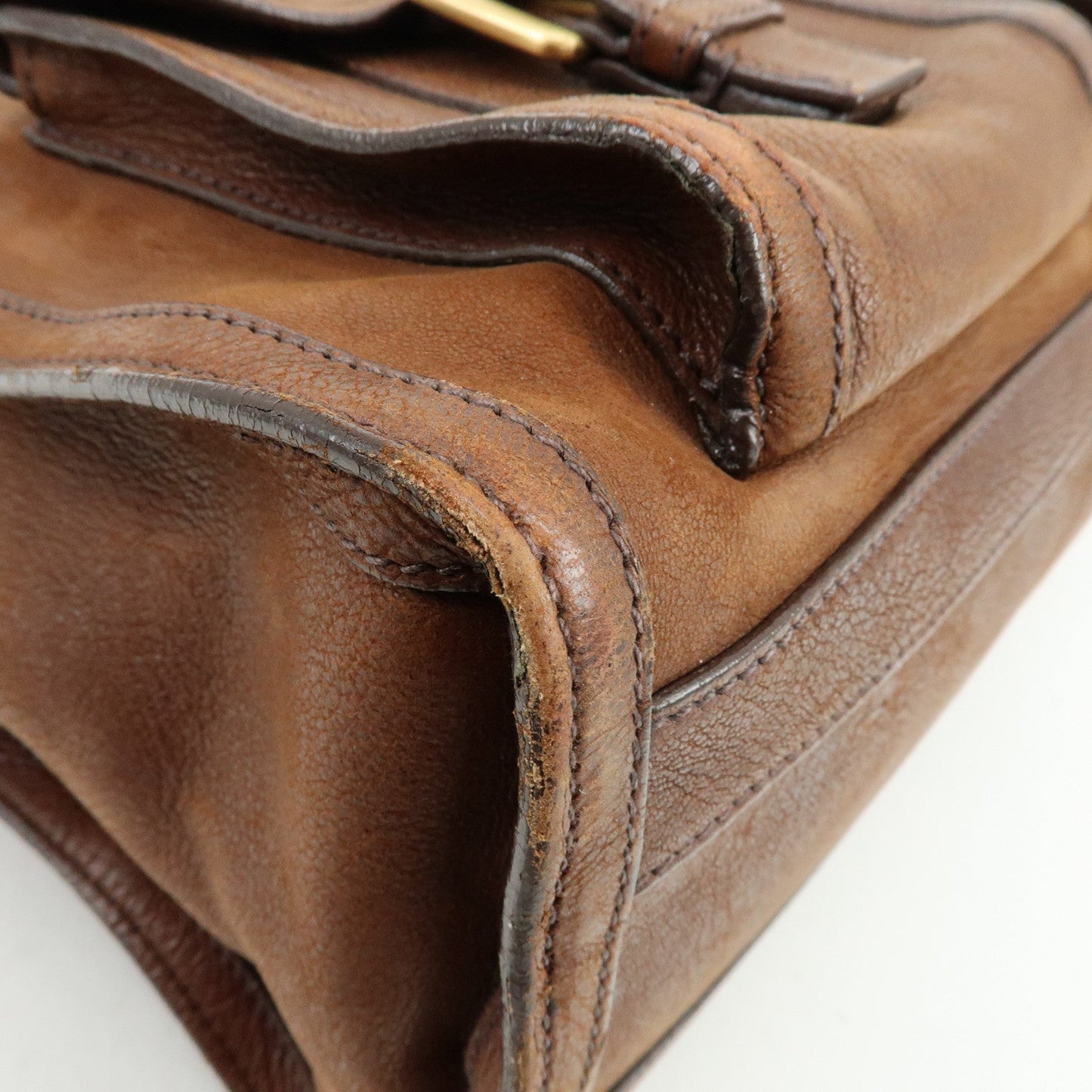 Prada Leather Shoulder Bag Hand Bag Brown BR3130【Pre-order】