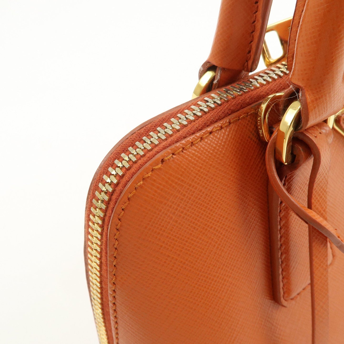 Prada Saffiano Leather Promenade Small 2Way Hand Bag Orange BL0838【Pre-order】