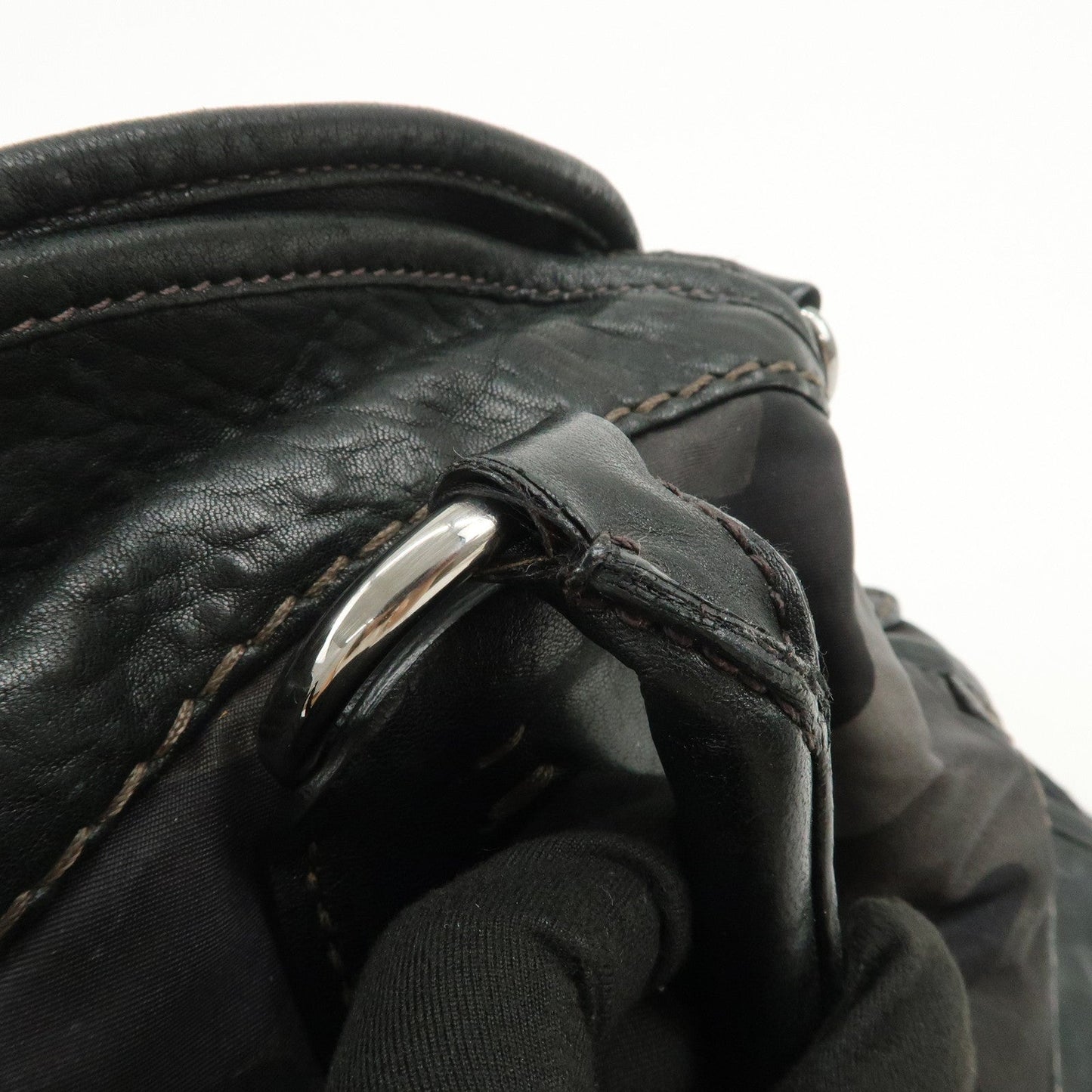 Prada Nylon Leather 2Way Hand Shoulder Bag Black Camouflage BL0688【Pre-order】