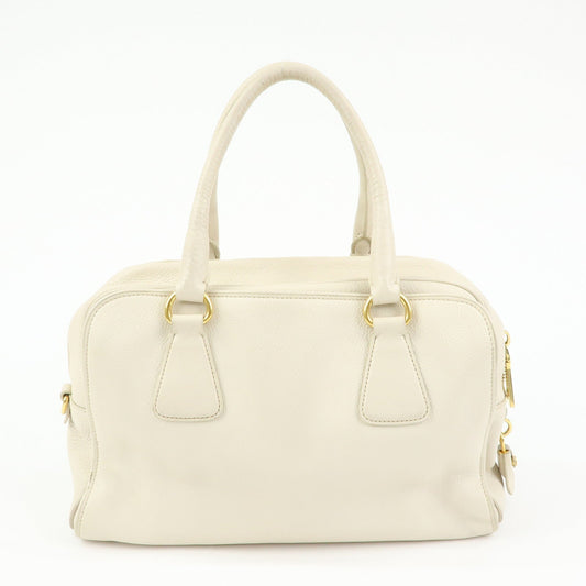 Prada Vitello Daino Leather Hand Bag Ivory BL0804【Pre-order】