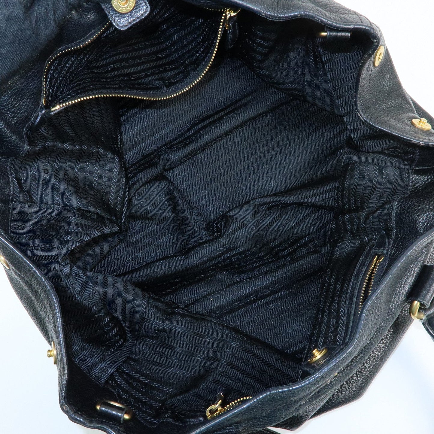 Prada Logo Leather 2Way Bag Hand Bag Shoulder Bag Black BR4083【Pre-order】