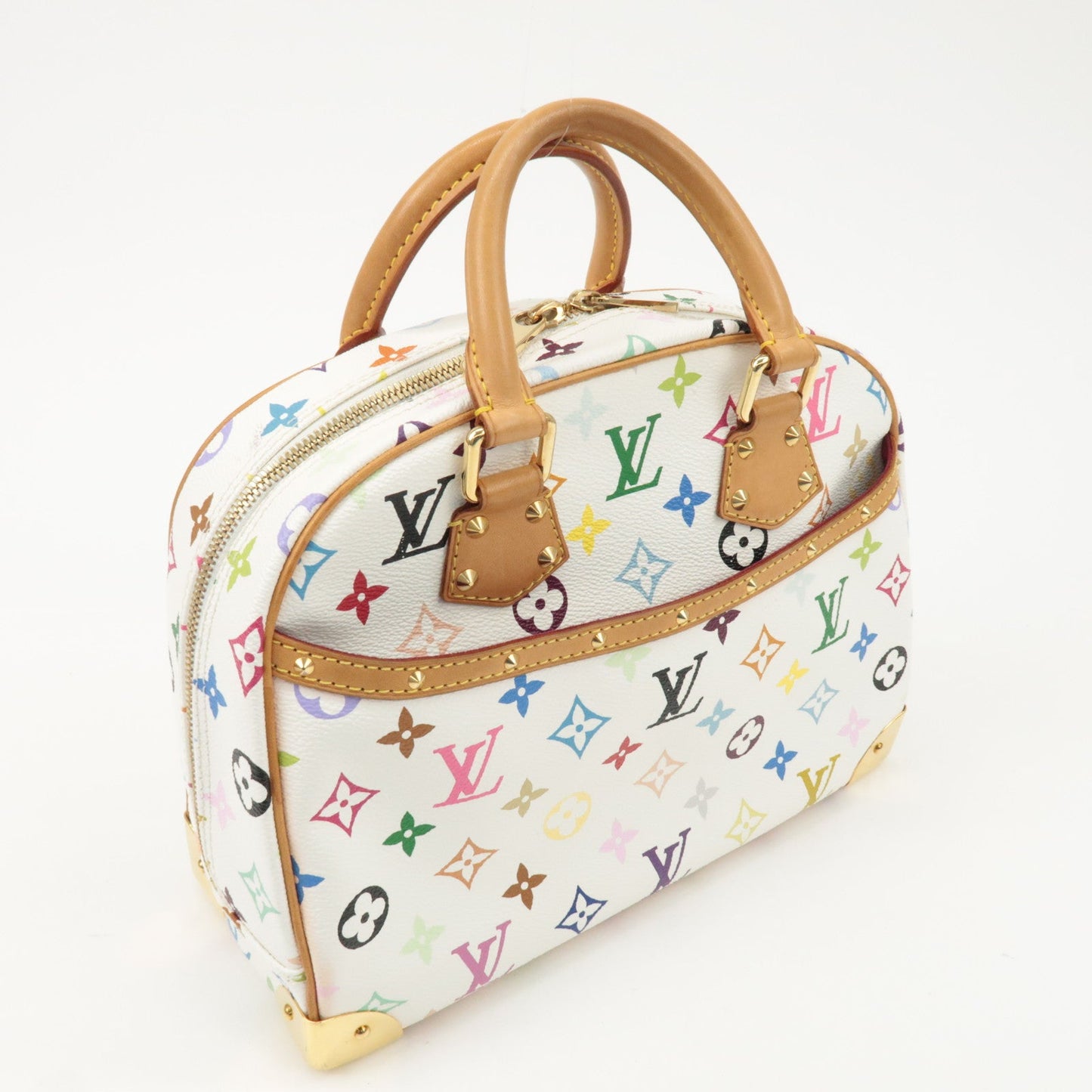 Louis Vuitton Monogram Multicolor Trouville Hand Bag Blanc M92663【Pre-order】