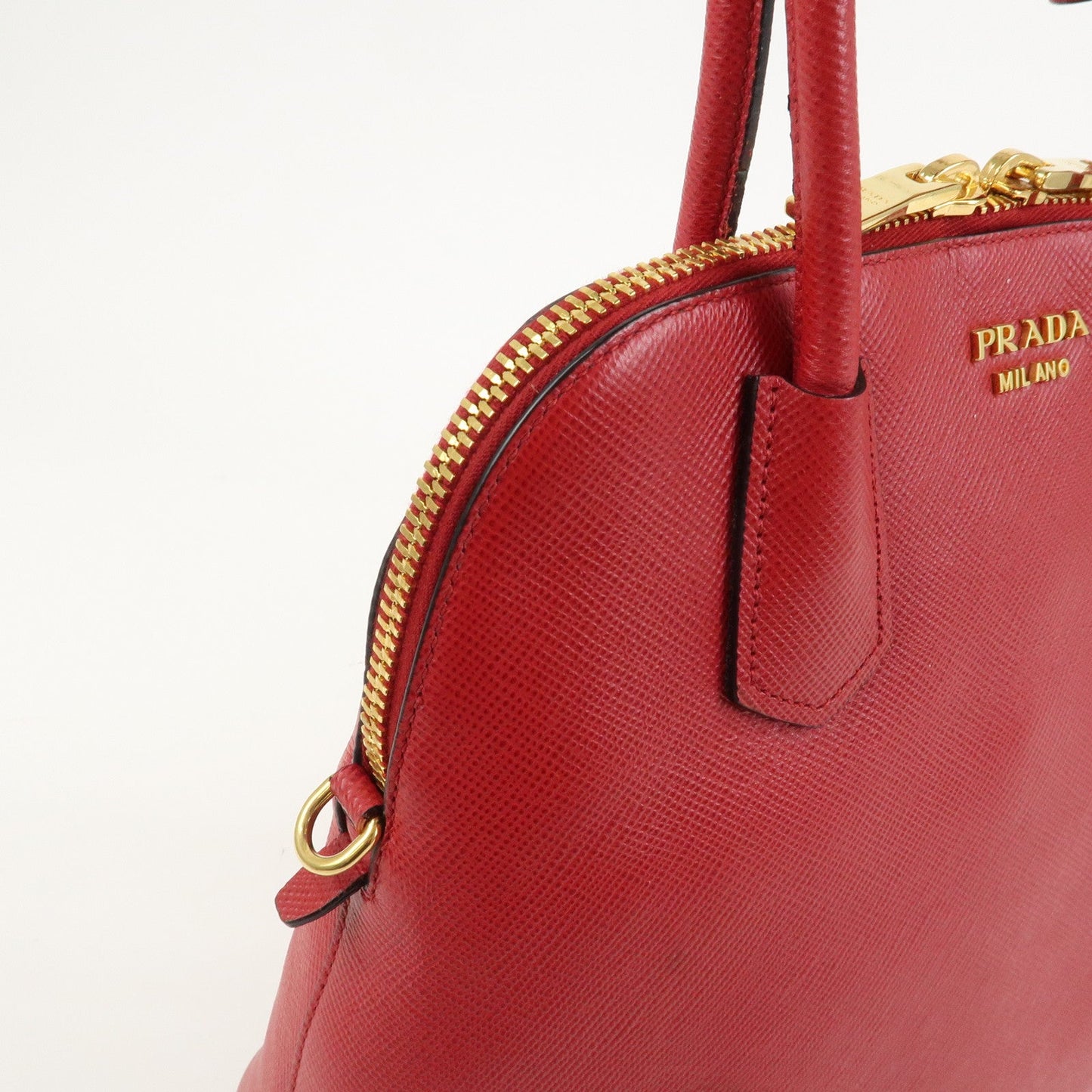 Prada Logo Saffiano Leather 2Way Hand Bag Shoulder Bag Red BL0907【Pre-order】