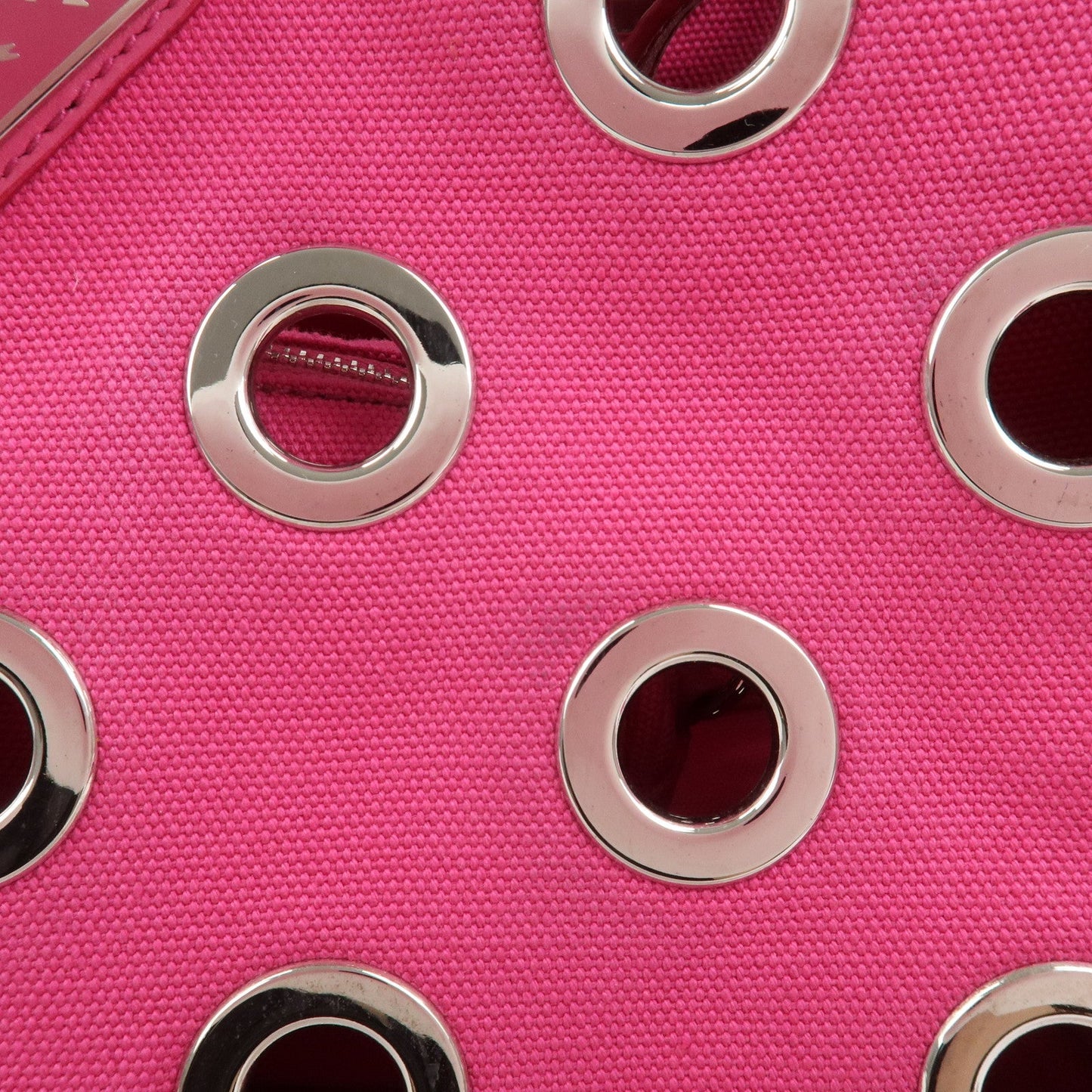 Prada Grommet Canapa Mini Canvas 2Way Bag Hand Bag Pink 1BG439【Pre-order】