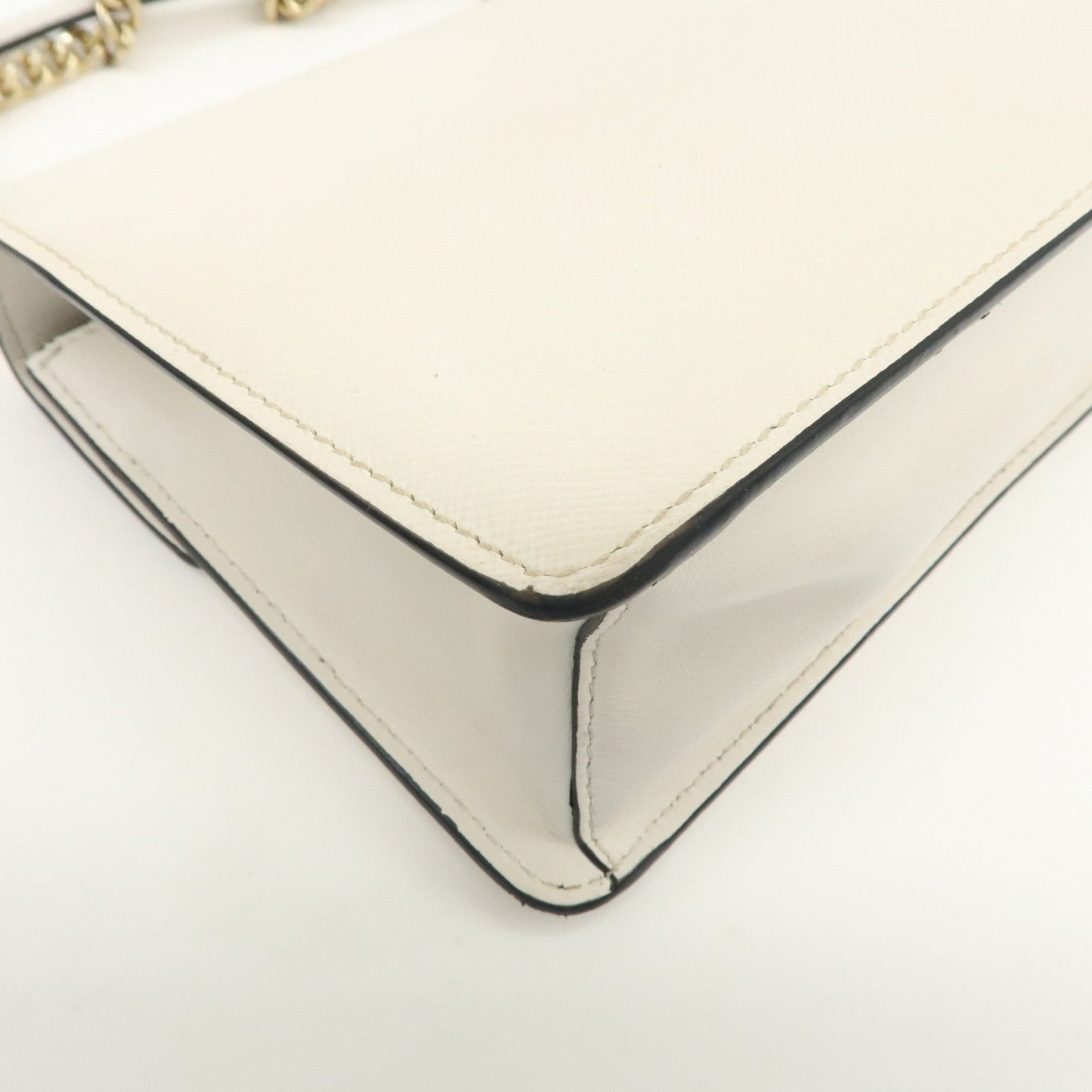 Prada Triangle Logo Saffiano Leather Chain Shoulder Bag 1BD200【Pre-order】