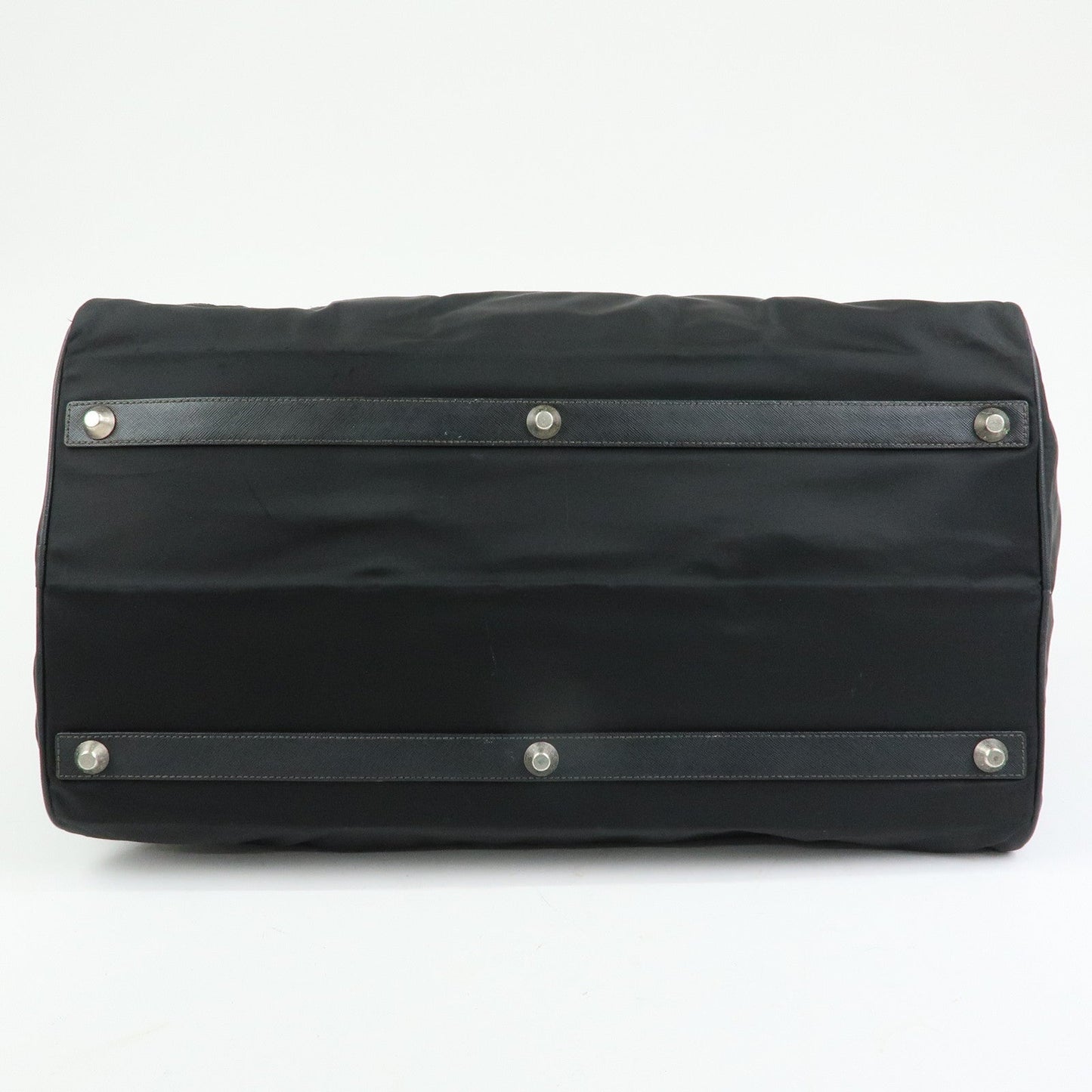 Prada Triangle Logo Nylon Leather Boston Bag Travel Bag Black【Pre-order】