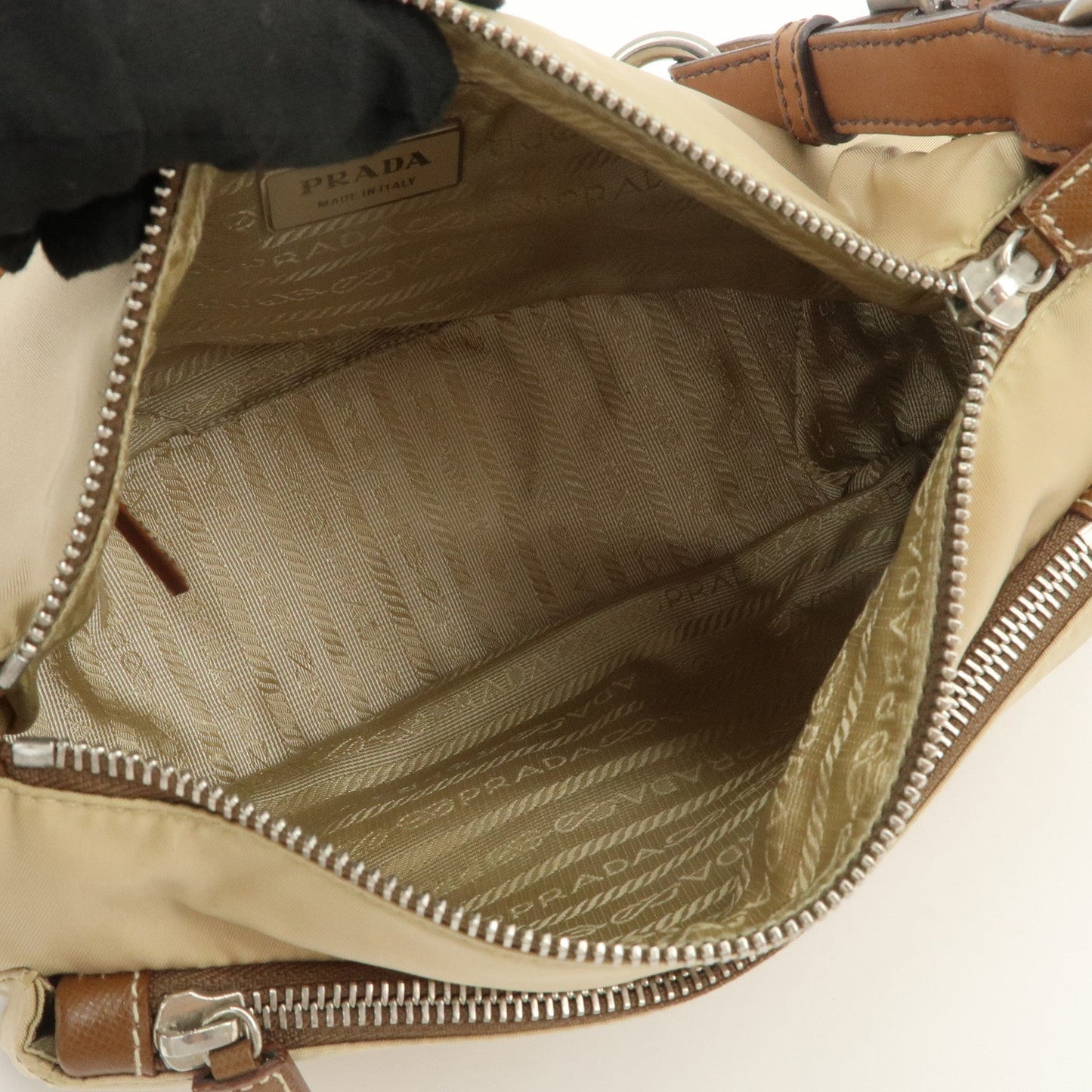 Prada Triangle Logo Nylon Saffiano Leather Shoulder Bag Hand Bag【Pre-order】