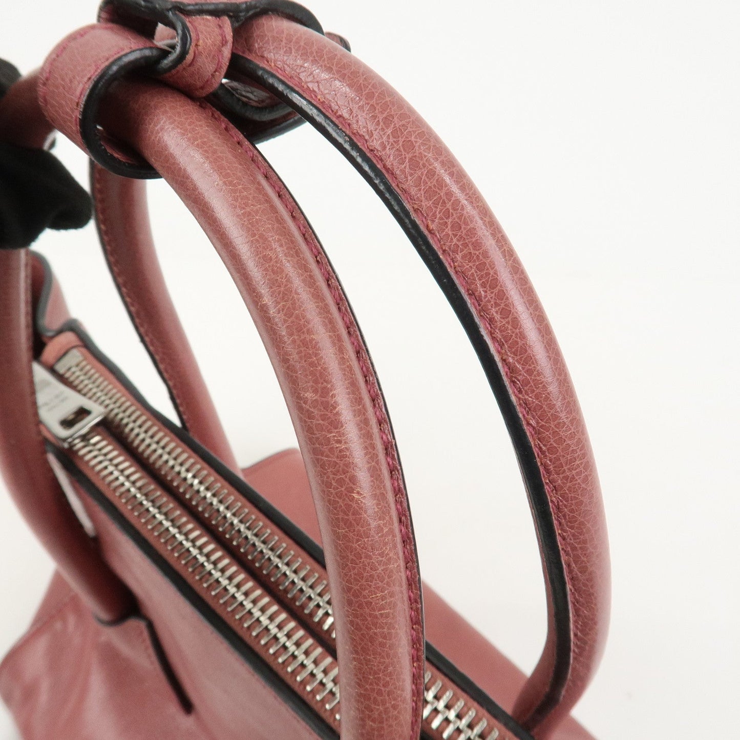 Prada Triangle Logo Leather 2Way Bag Tote Bag Hand Bag Pink B2625M【Pre-order】