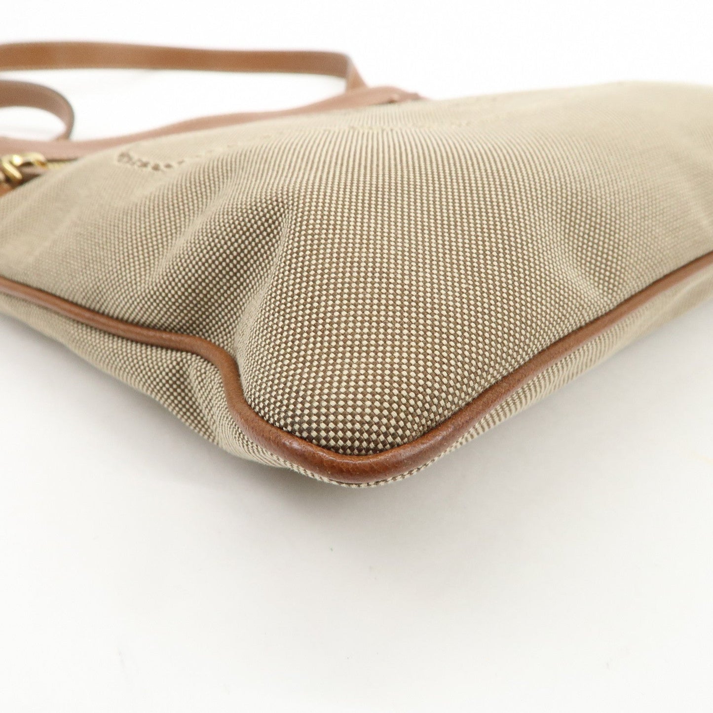 Prada Logo Jacquard Leather Shoulder Bag Crossbody Bag Beige Brown【Pre-order】