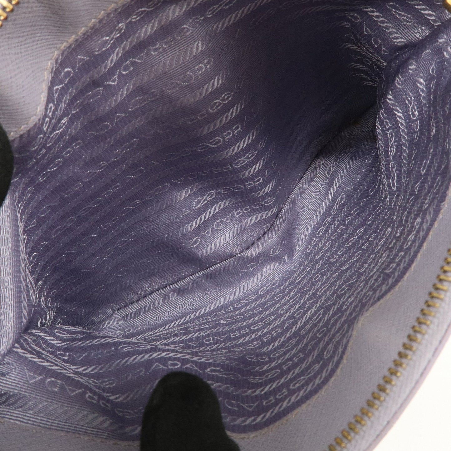 Prada Traingle Logo Galleria 2Way Shoulder Hand Bag Lavender 1BA863【Pre-order】