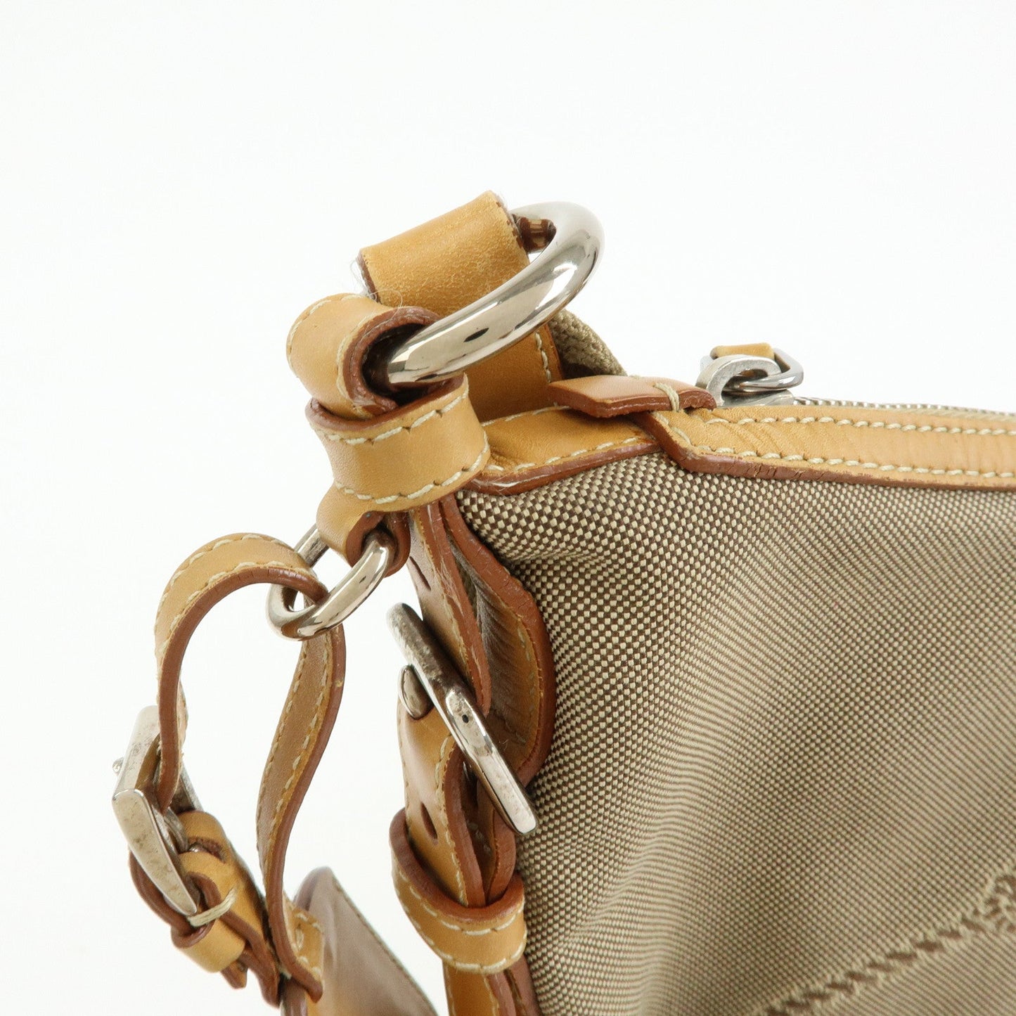 Prada Logo Jacquard Leather Shoulder Bag Crossbody Bag Camel BT0533【Pre-order】