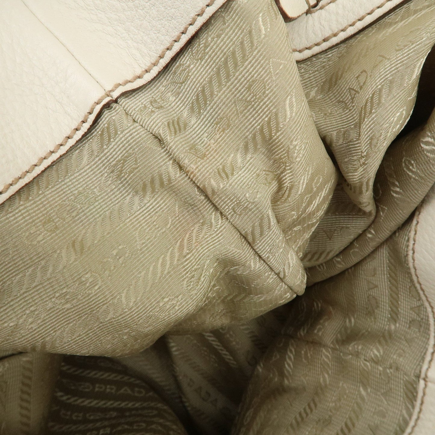 Prada Logo Shoulder Bag Hand Bag Ivory【Pre-order】