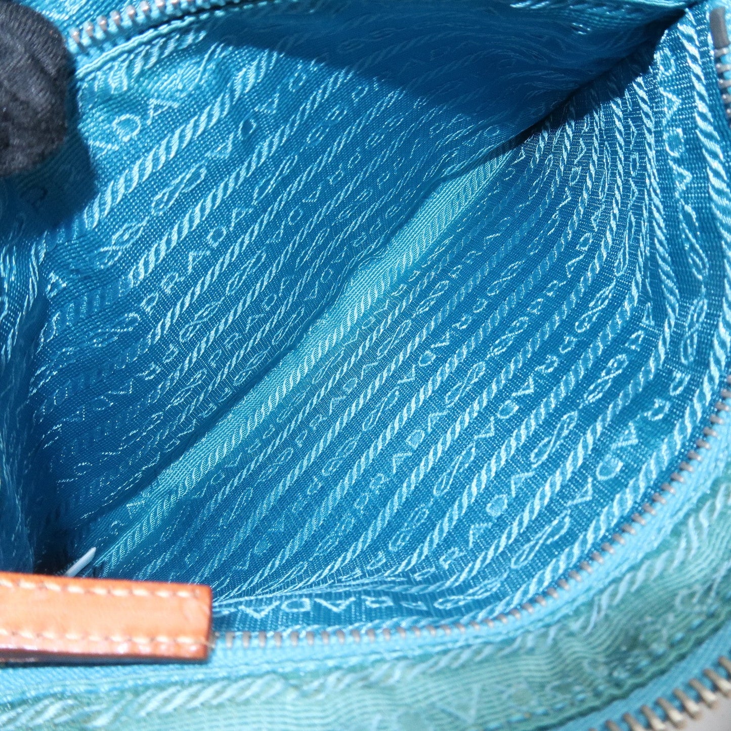 Prada Triangle Logo Nylon Leather Shoulder Bag Blue Brown BR2205【Pre-order】