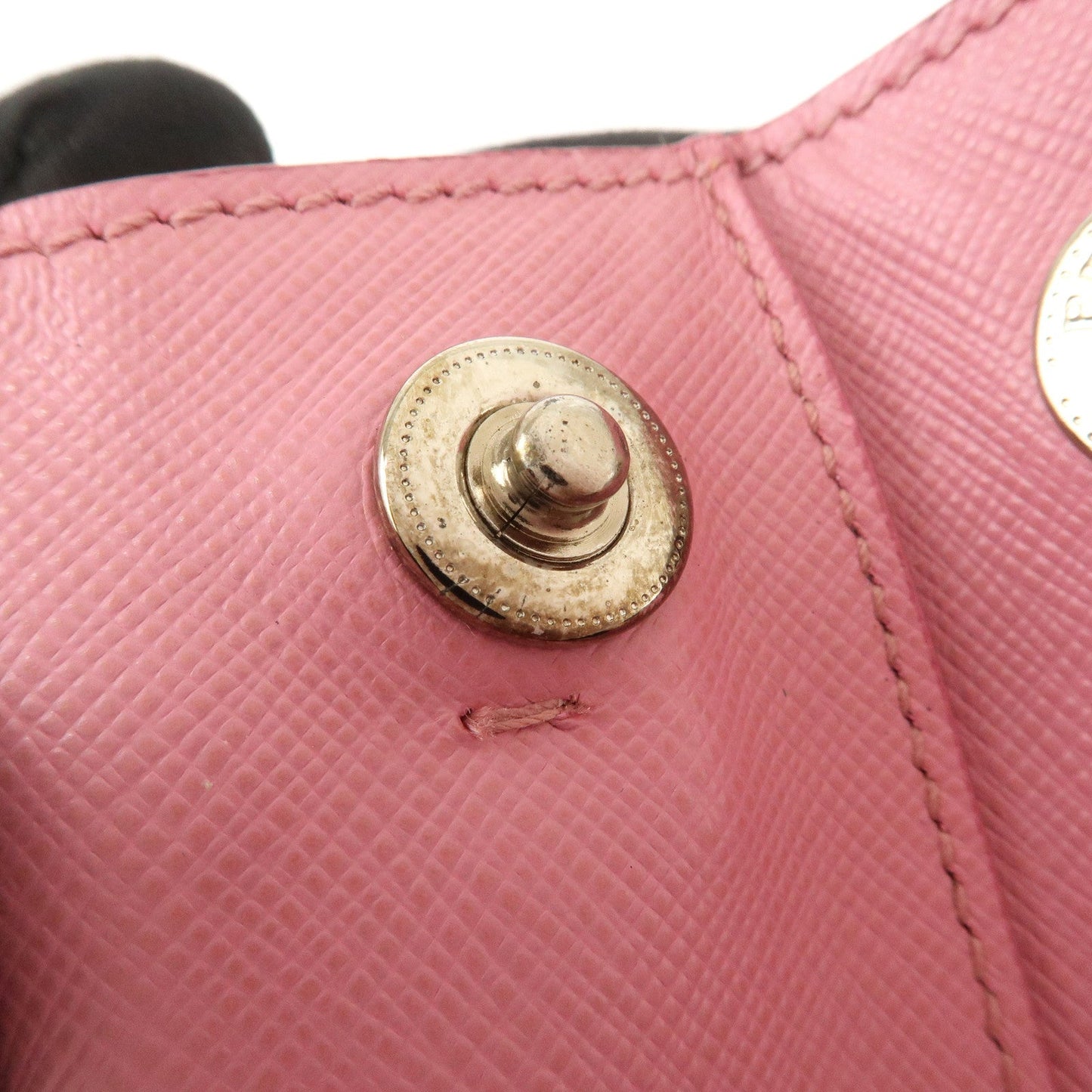 Prada CITY CALF Triangle Logo Saffiano Leather 2Way Bag Pink B2863K【Pre-order】