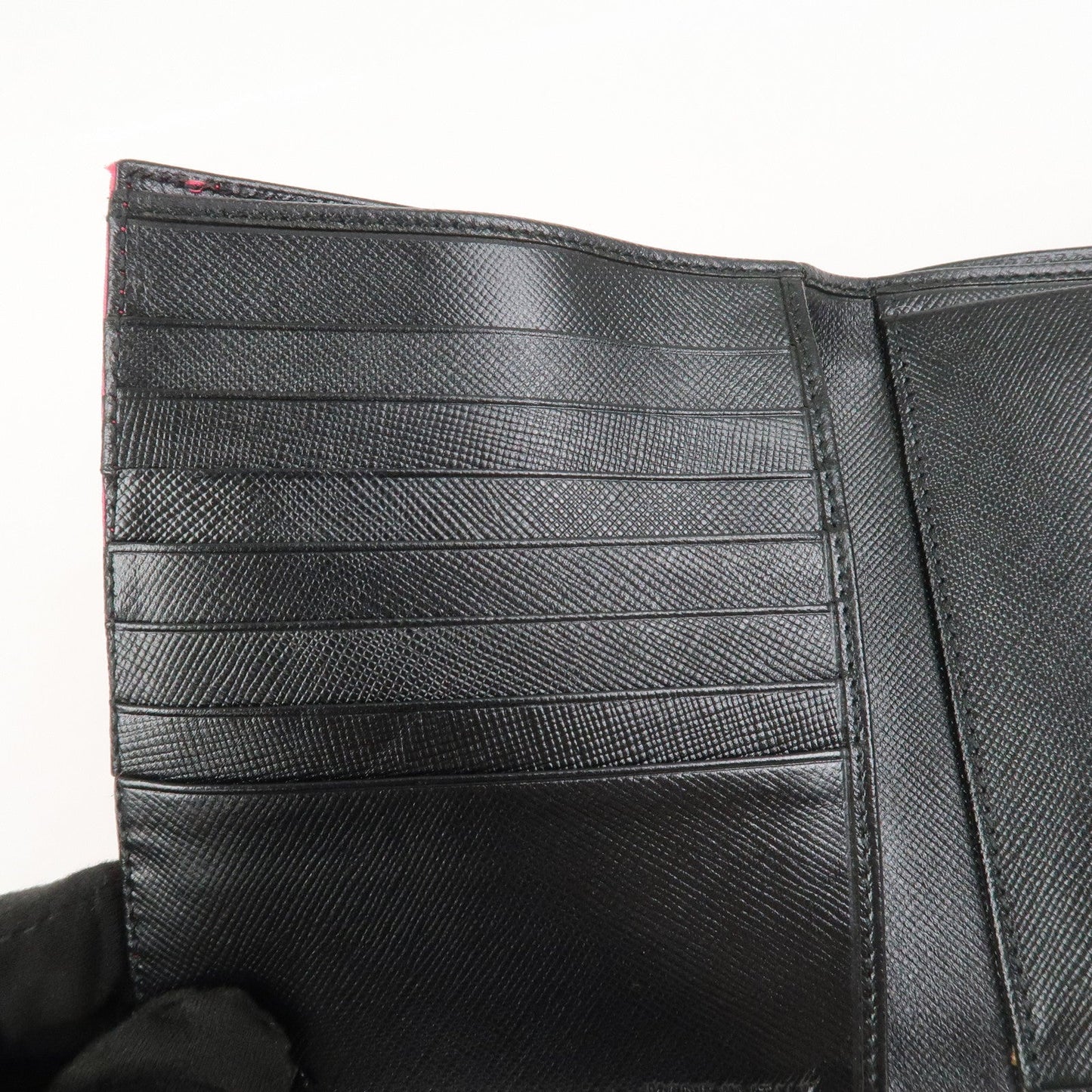 Prada Triangle Logo Tessuto Nylon Mini Compact Wallet Neon Pink【Pre-order】