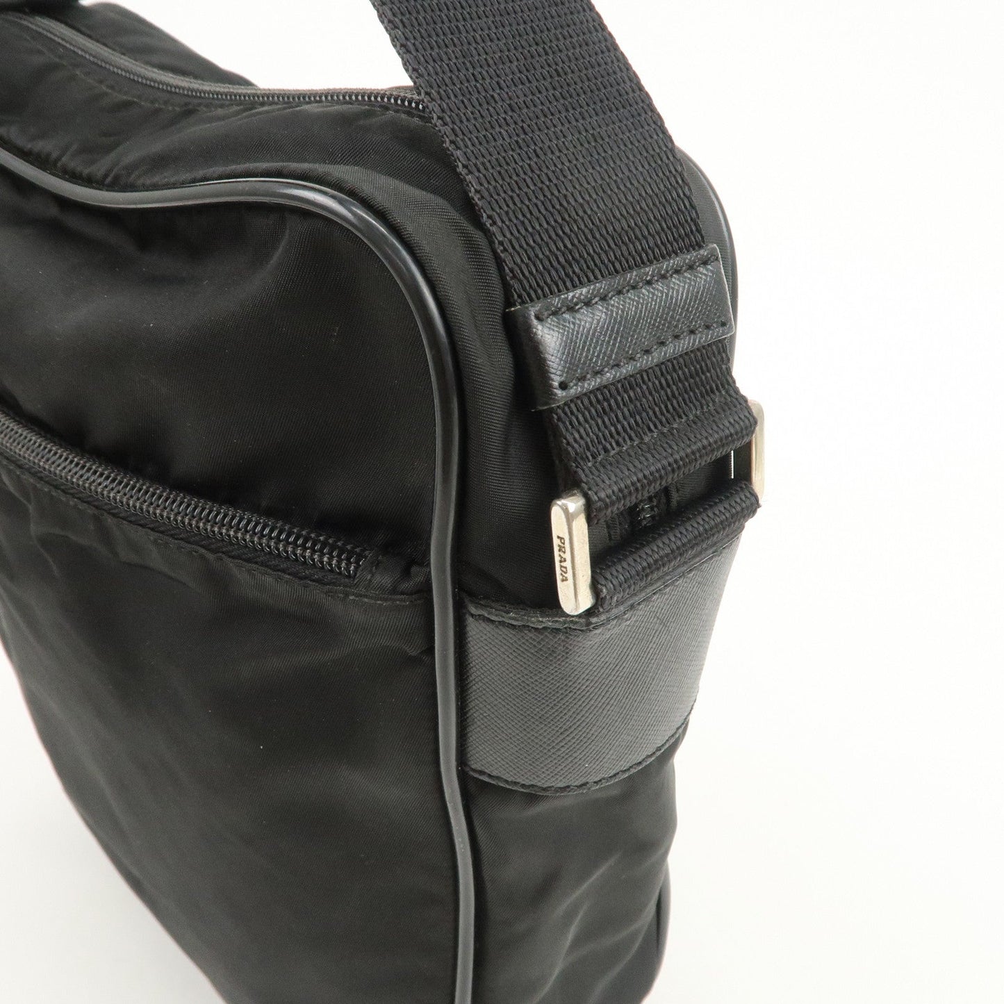 Prada Logo Nylon Leather Shoulder Bag Crossbody Bag Black BT0421【Pre-order】