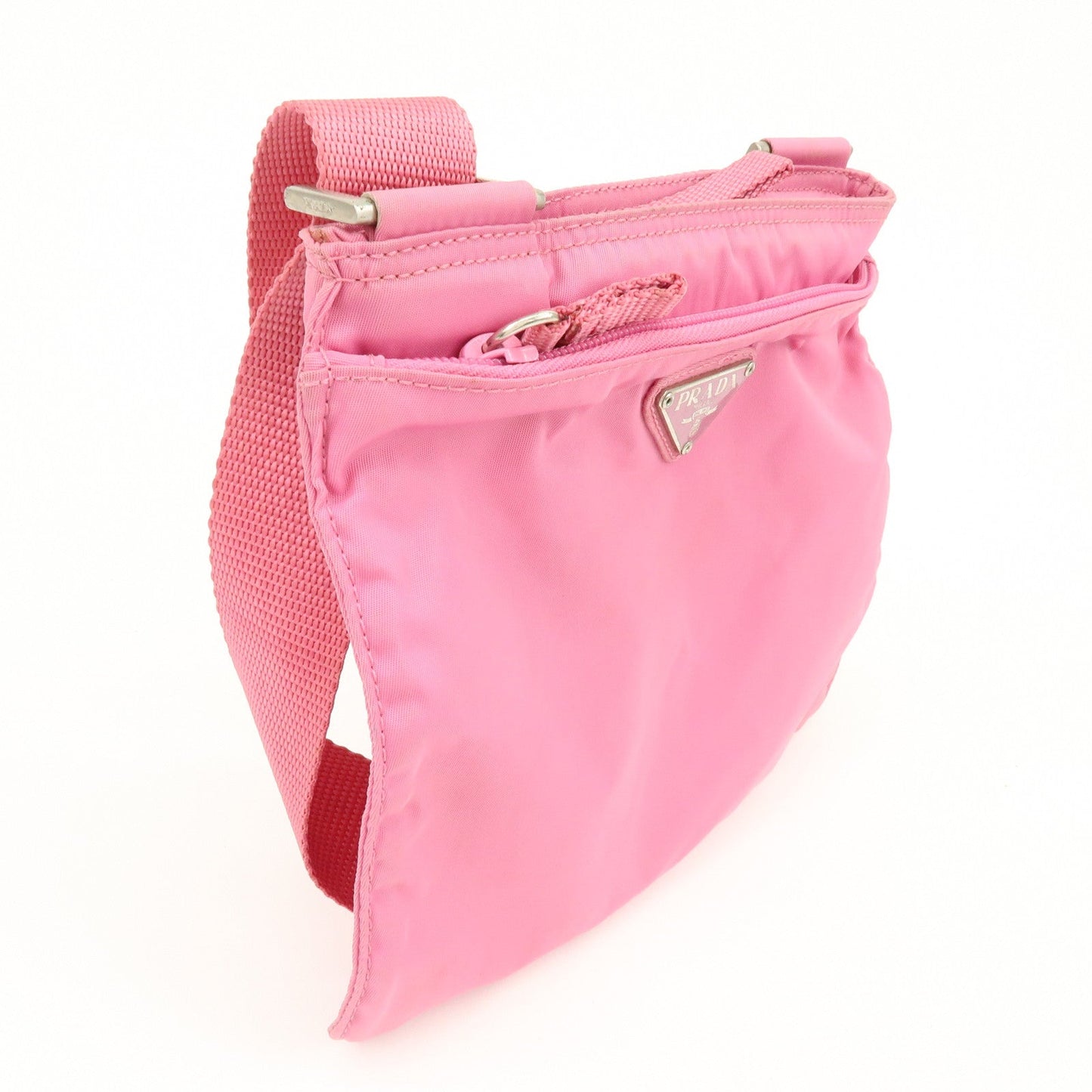Prada Triangle Logo Nylon Shoulder Bag Crossbody Bag Pink【Pre-order】