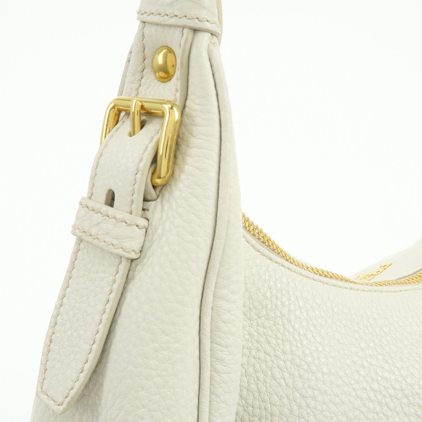 Prada Logo Calf Leather Shoulder Bag Hand Bag White BR4311【Pre-order】