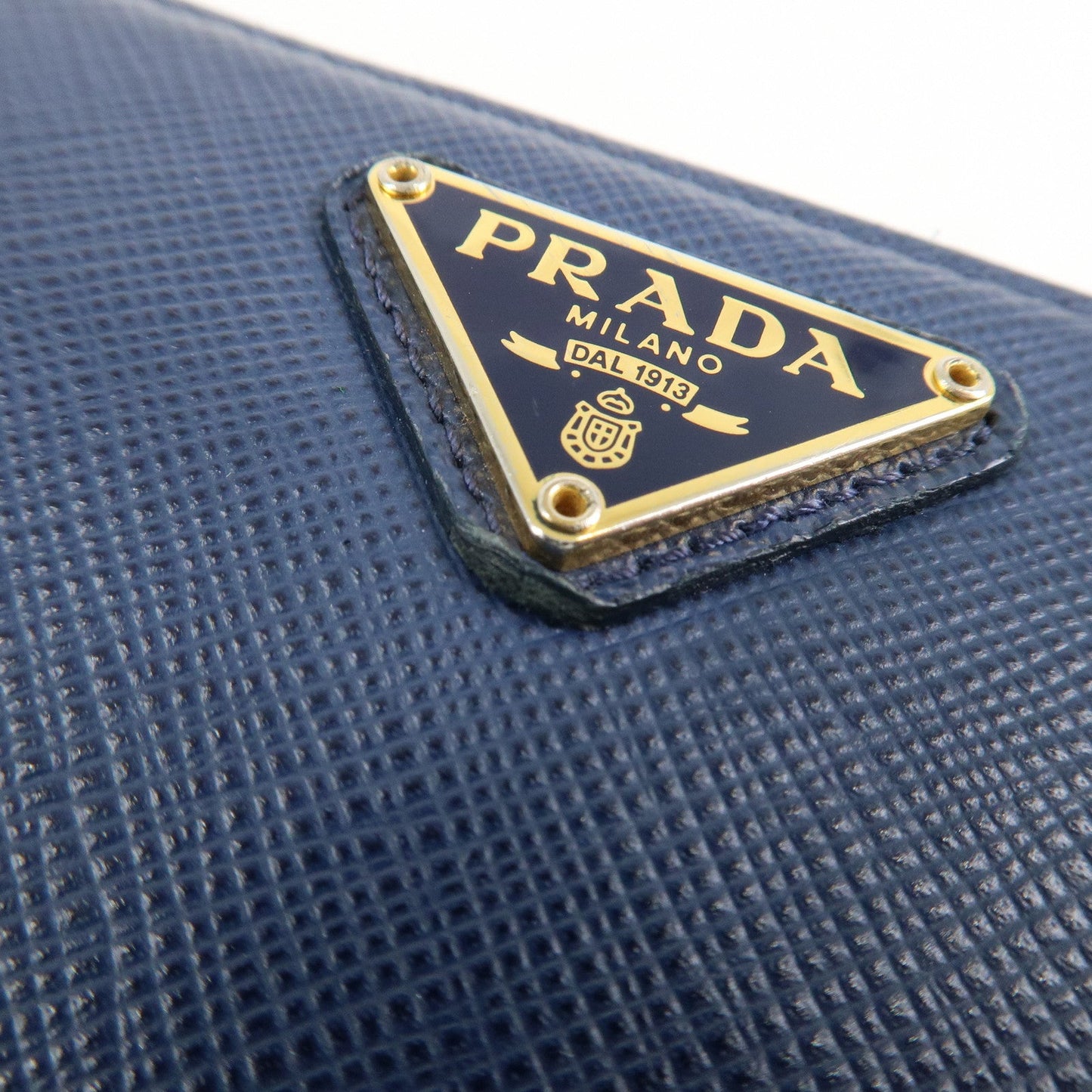 Prada Triangle Logo Saffiano Leather Zippy Long Wallet Navy 1ML506【Pre-order】