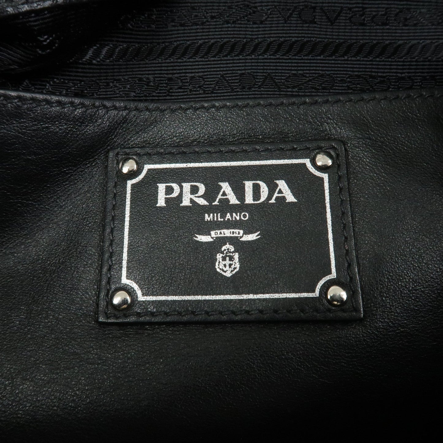 Prada Logo Leather 2WAY Bag Hand Bag Shoulder Bag Black BN2866【Pre-order】