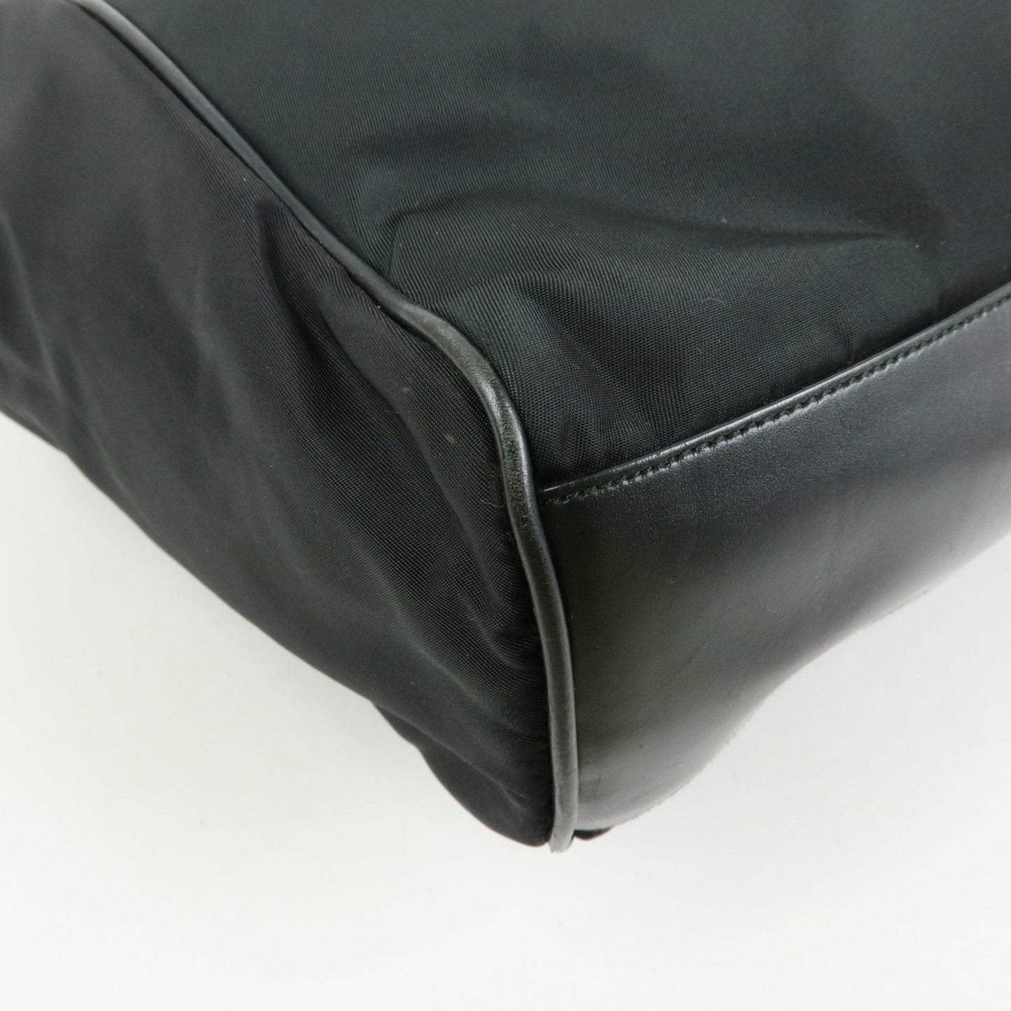 Prada Triangle Logo Nylon Leather Hand Bag Tote Shoulder Bag Black【Pre-order】