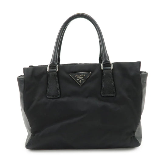 Prada Triangle Logo Leather Nylon 2Way Hand Bag【Pre-order】